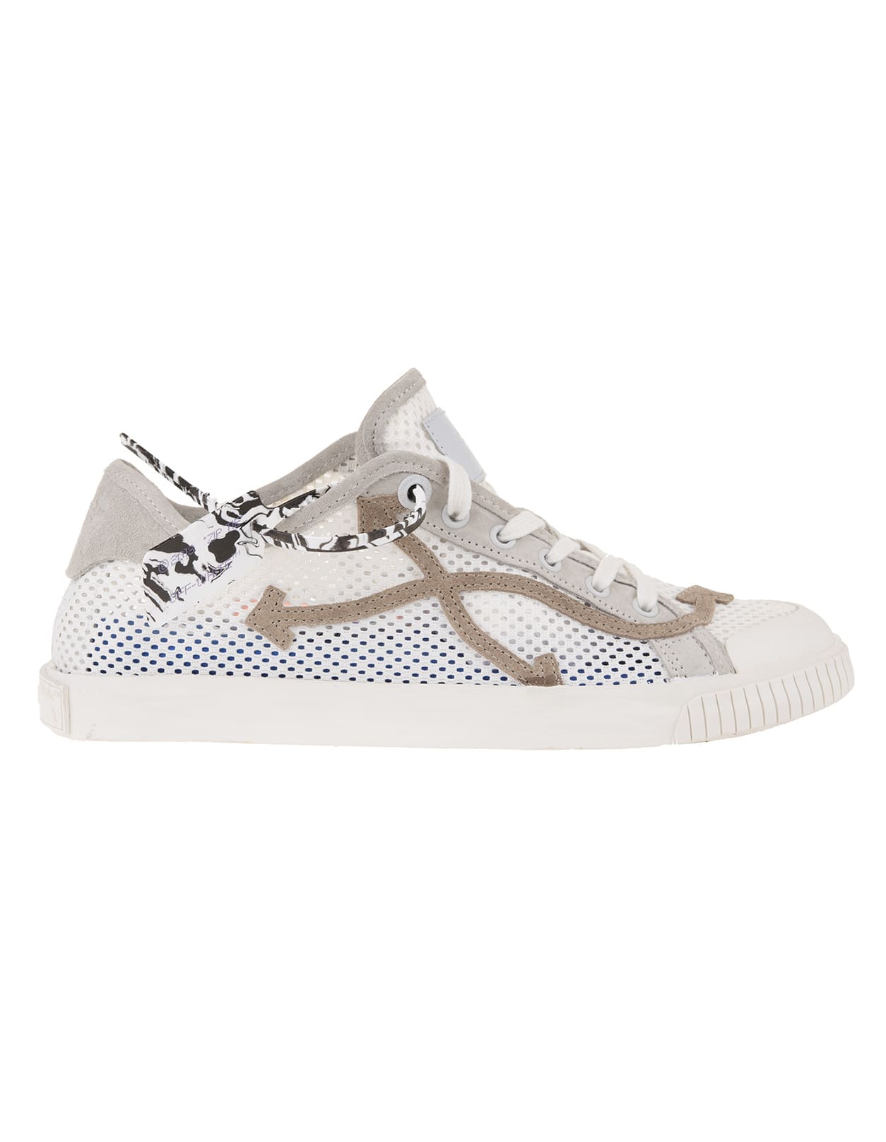 Off-White Man Beige new Vulcanized Sneakers In Mesh And Leather