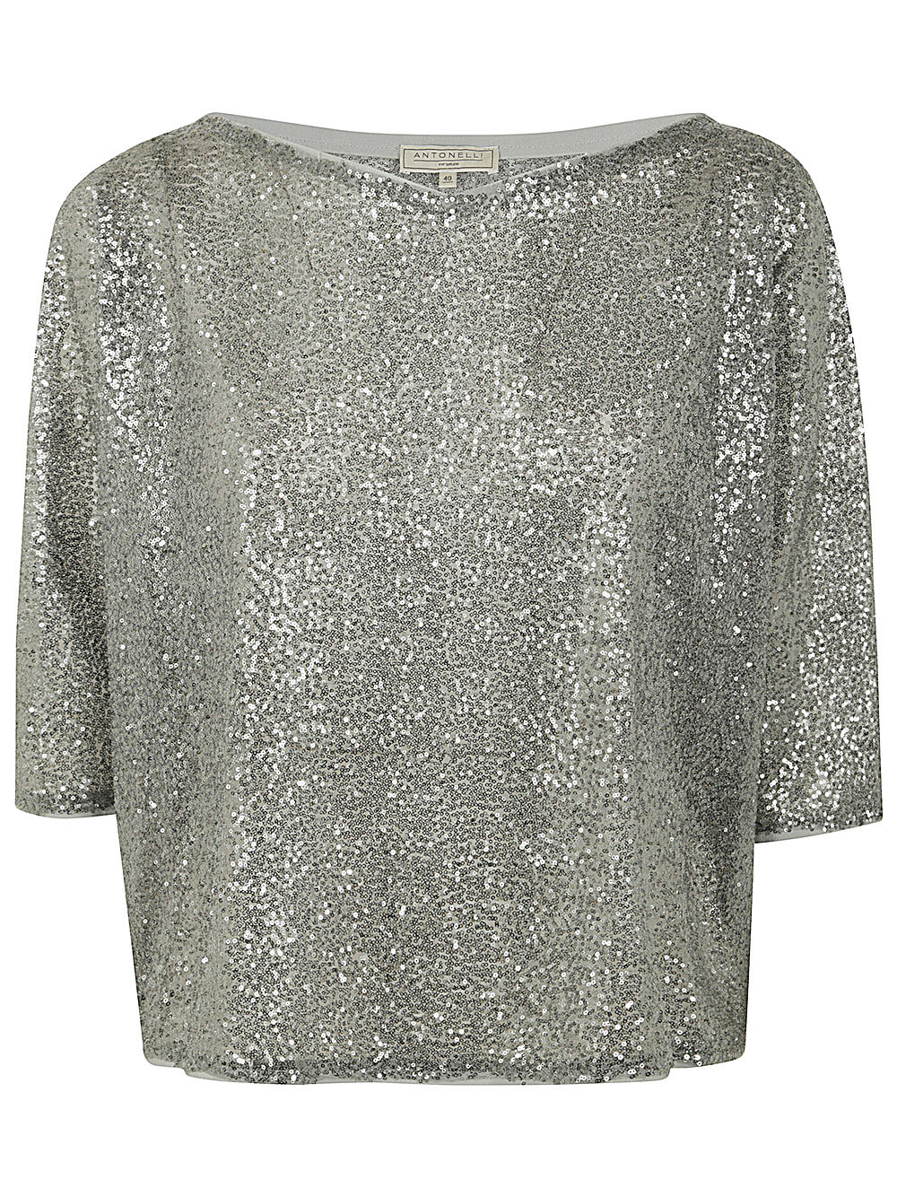 Shop Antonelli Duncan Jacket With Paillettes In Silver