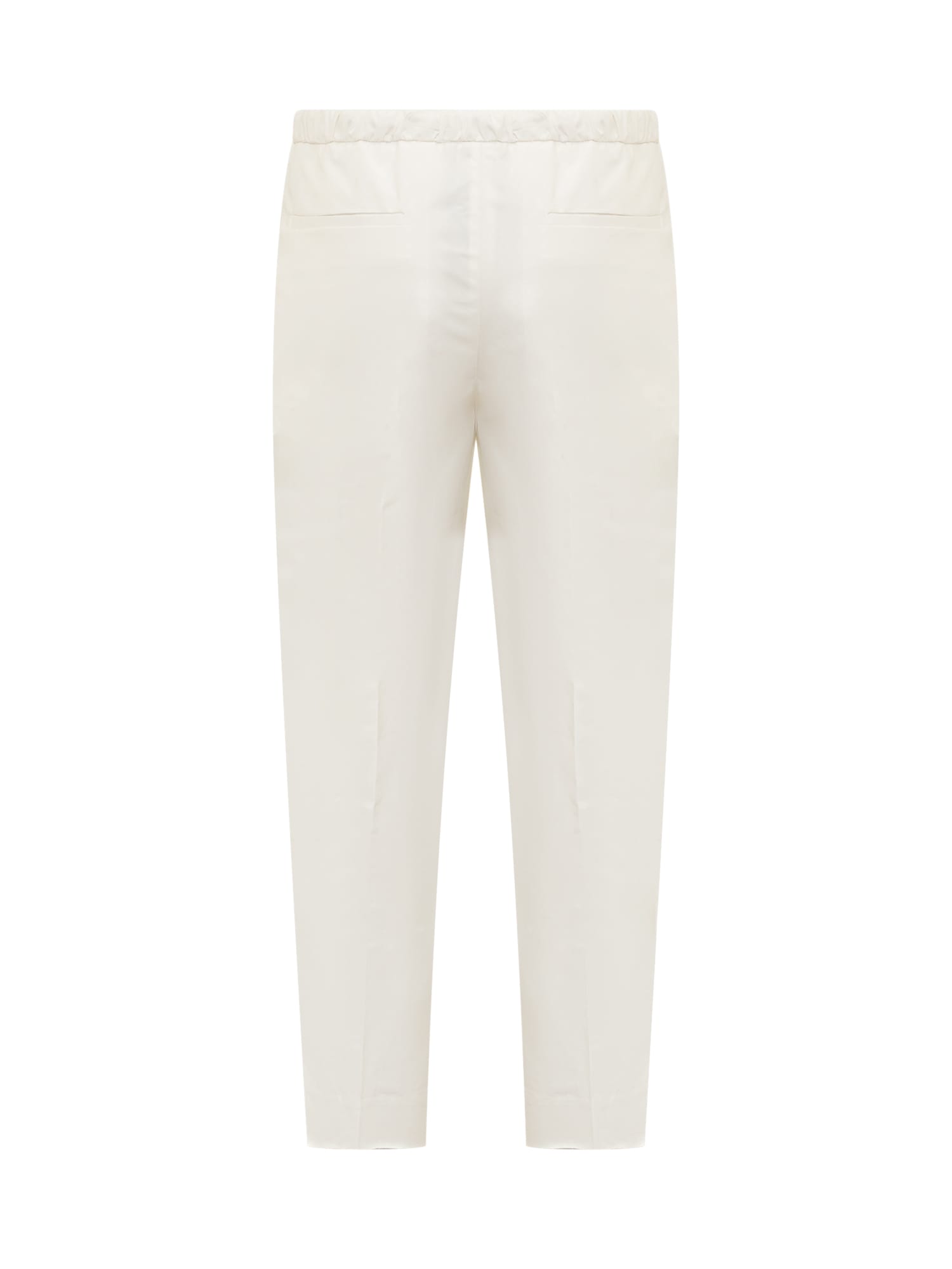 Shop Jil Sander Drawstrin Trousers In Optic White