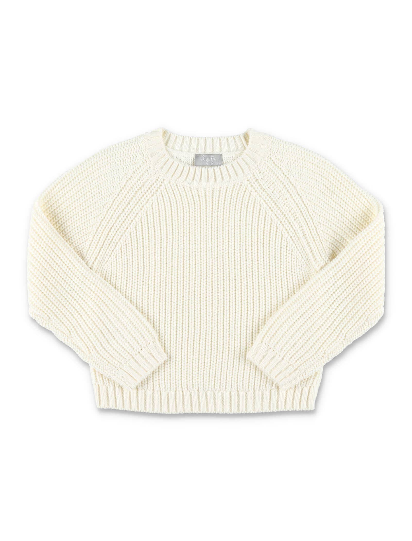 Shop Il Gufo Fishermans Rib Sweater In Latte