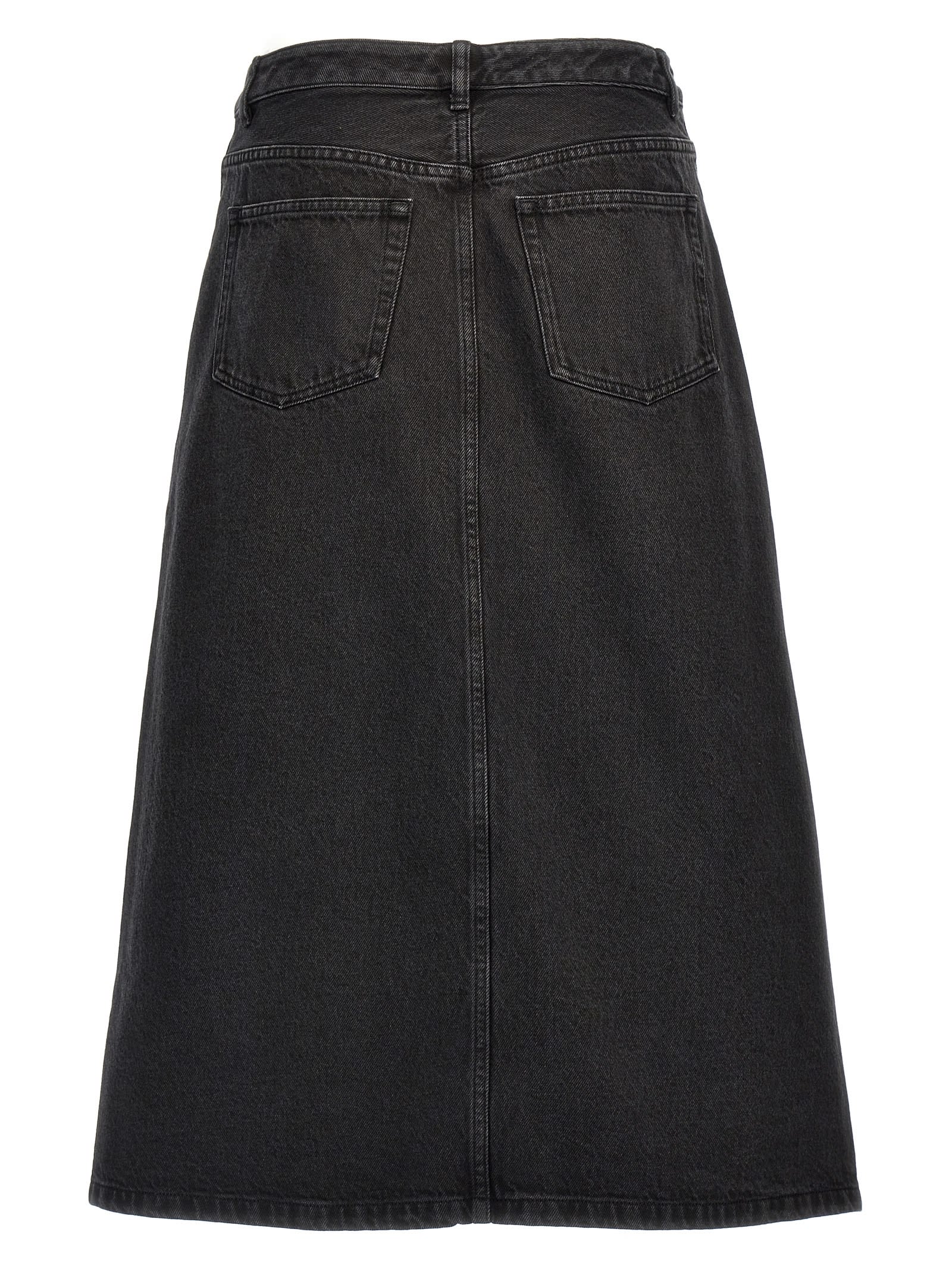 Shop Apc Tennesse Skirt In Black