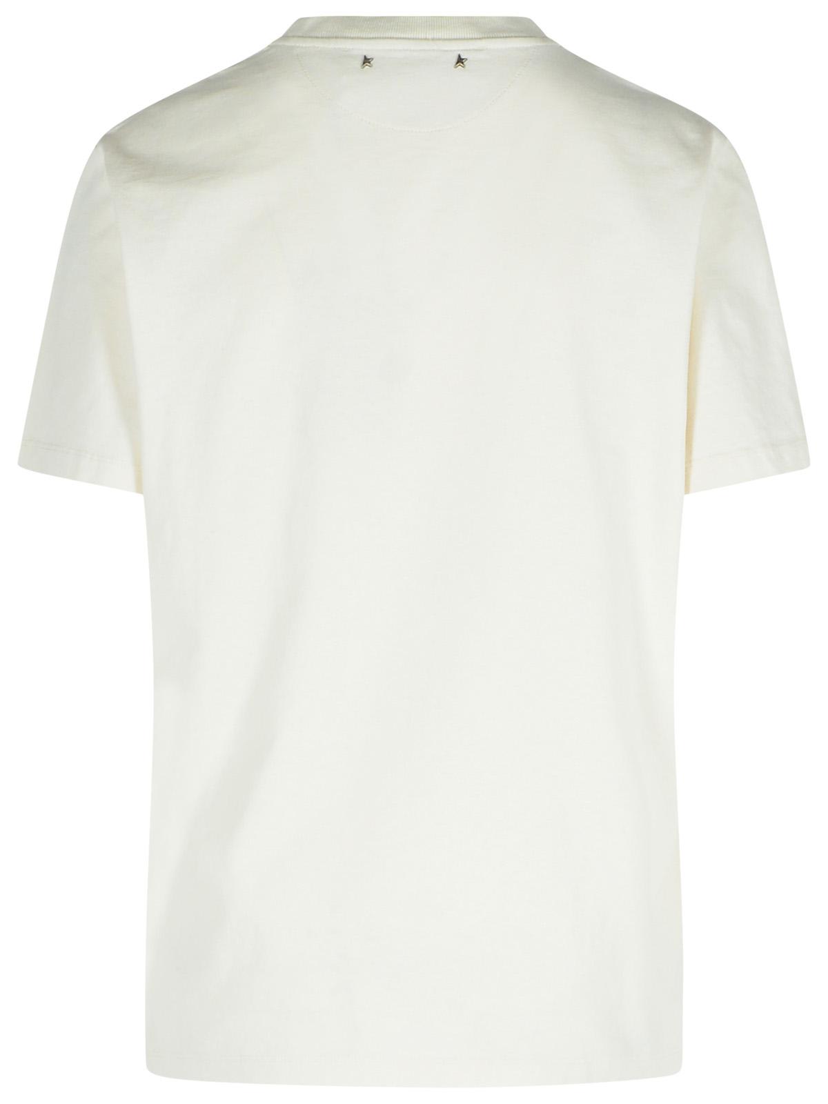 Golden Goose Cotton T-shirt With Writing In White