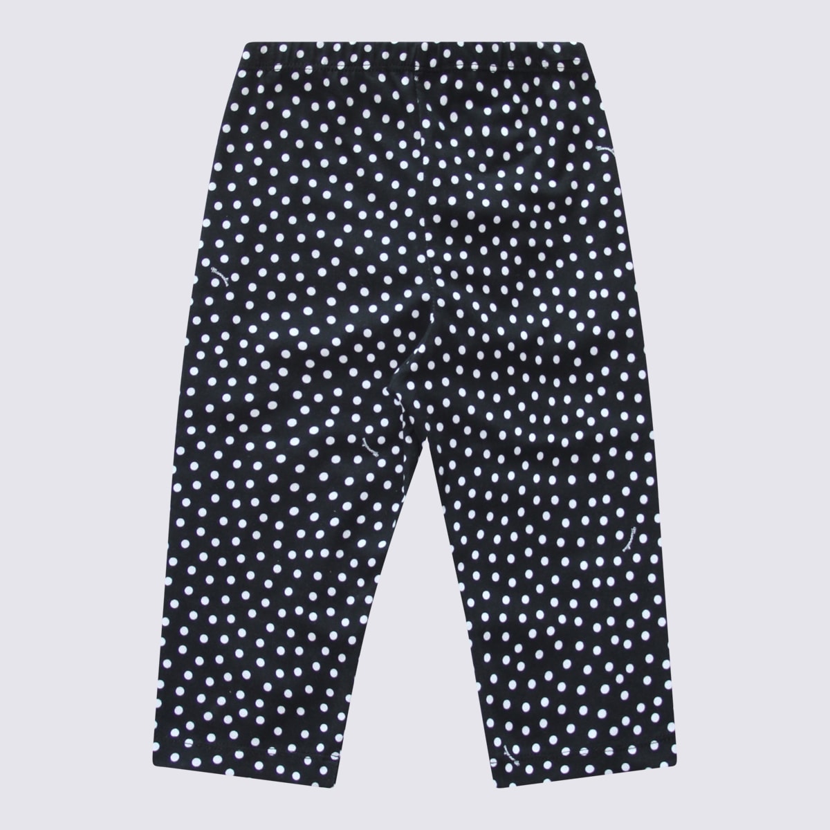 Monnalisa Kids' Black And White Cotton Dots Pants