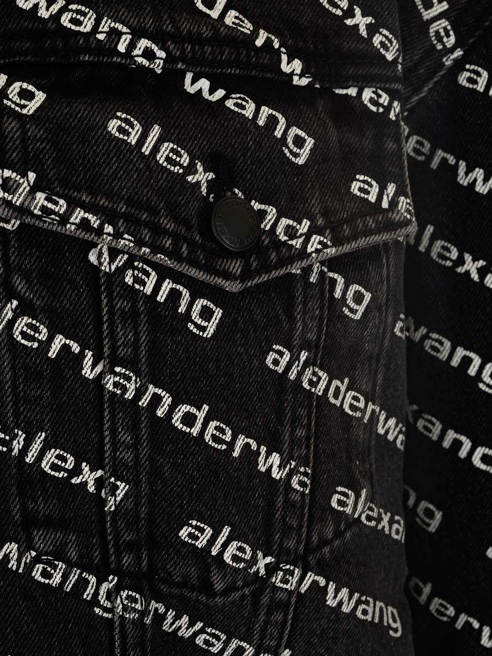 Shop Alexander Wang T Monogram Denim Jacket