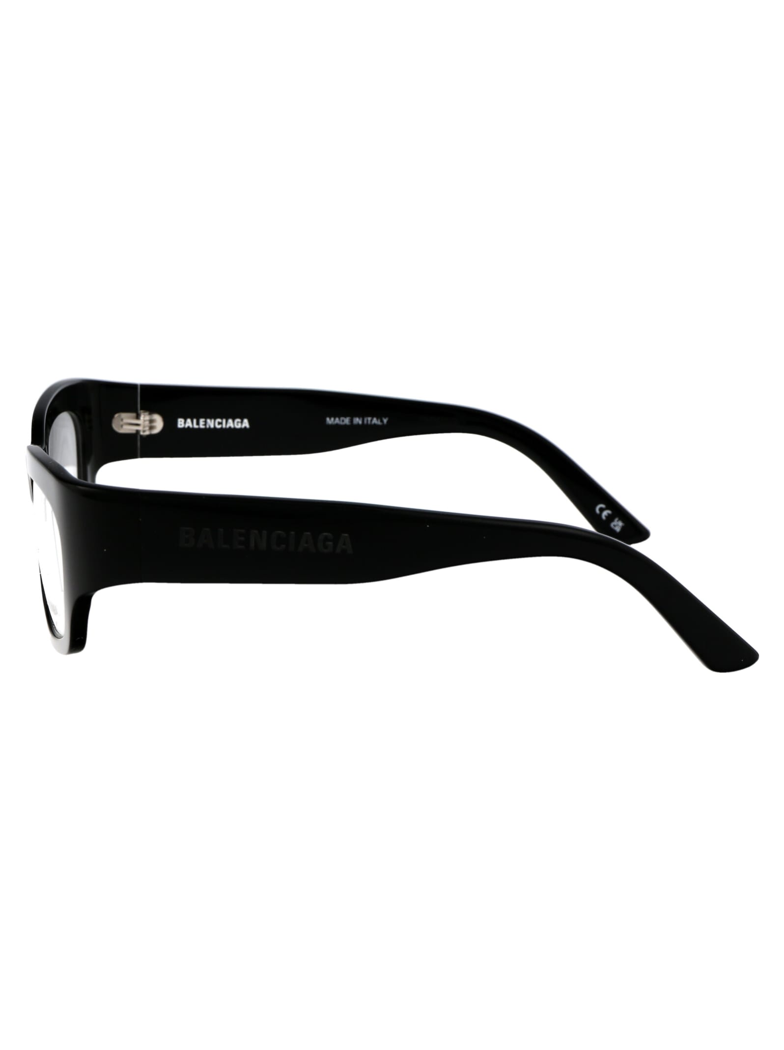 Shop Balenciaga Bb0334o Glasses In 001 Black Black Transparent