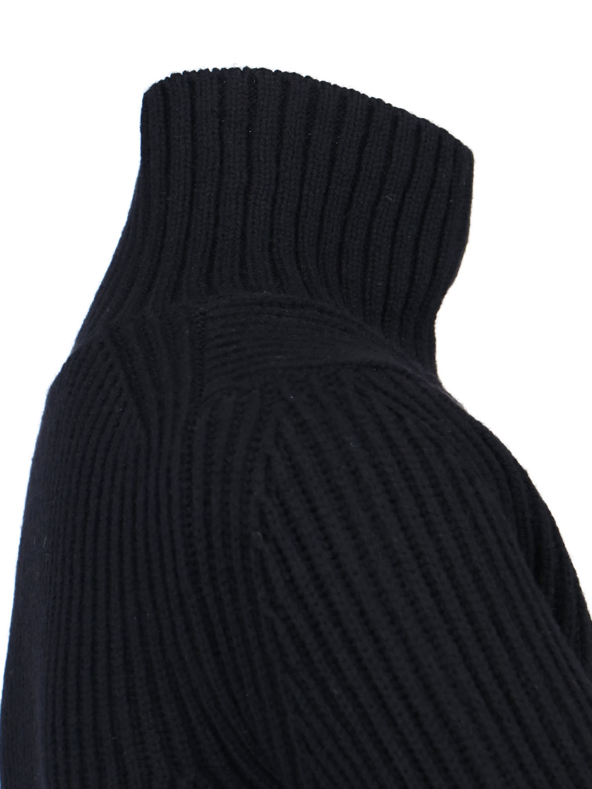 Shop Sacai Knitted Dress In Black