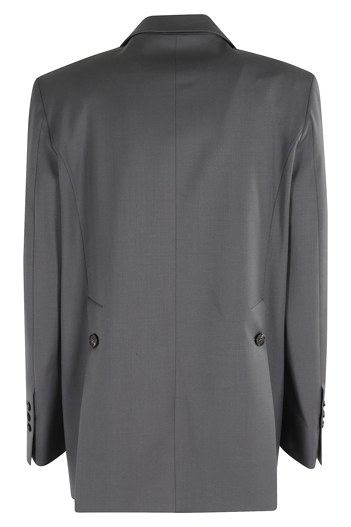 Tela Single-breasted Notched-lapel Blazer In Gray