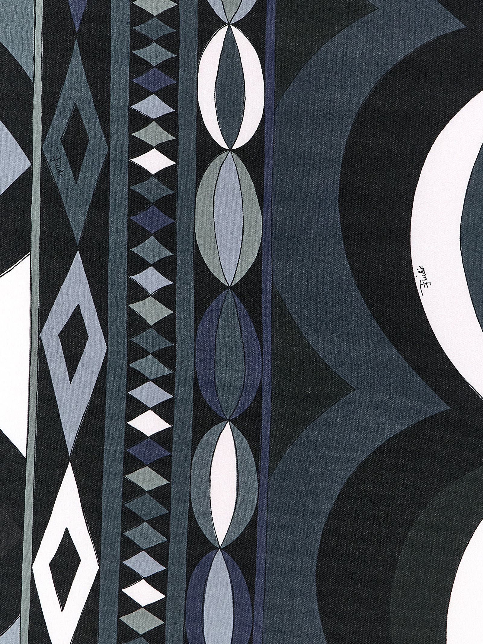 Pucci Patterned Scarf Scarves And Foulards Multicolor In Multi