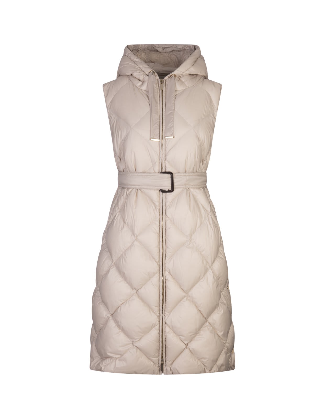 Shop Max Mara The Cube Belted Zip-up Jacket In White