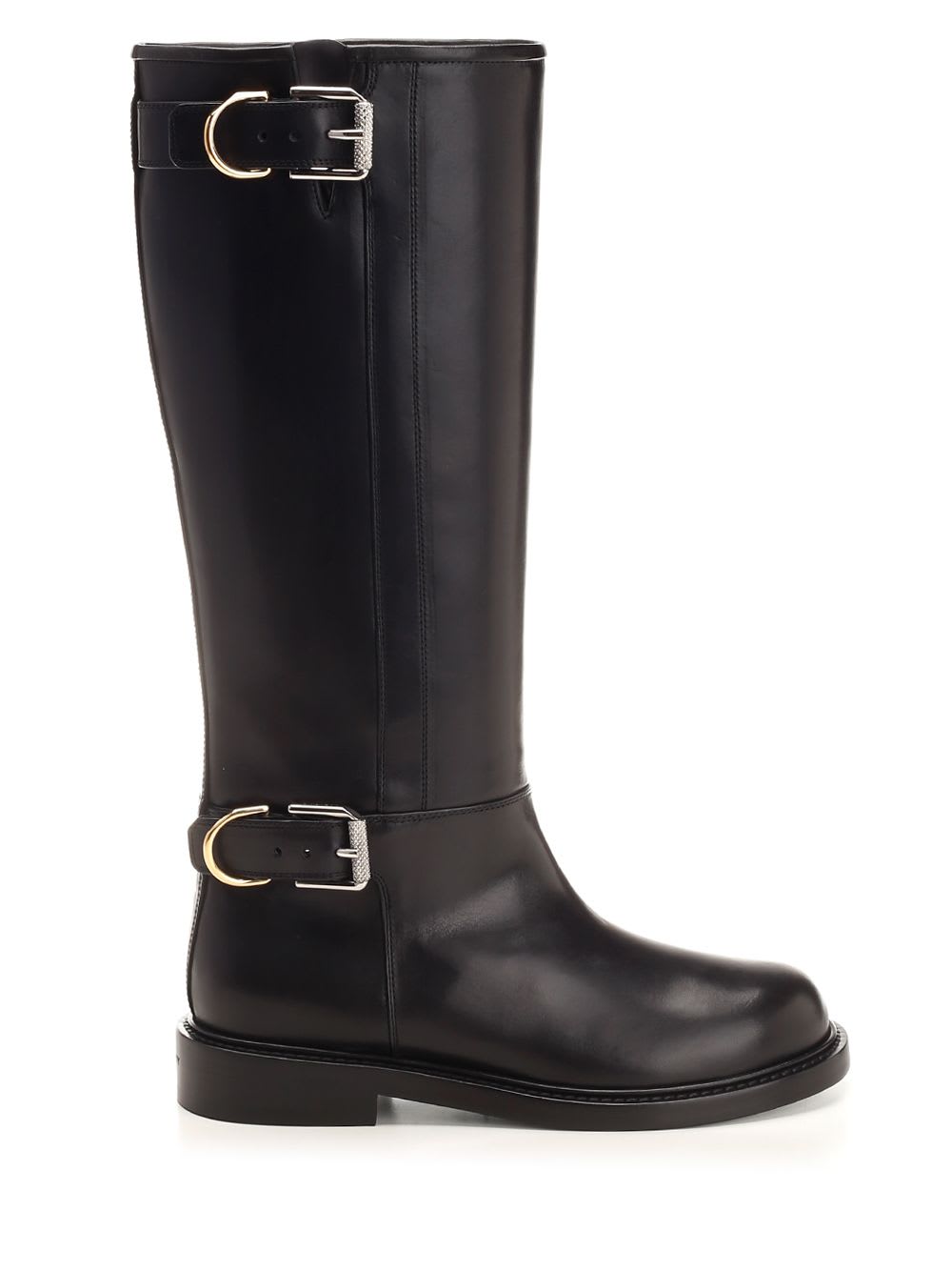 Shop Givenchy Voyou Calf Leather Boots In Black