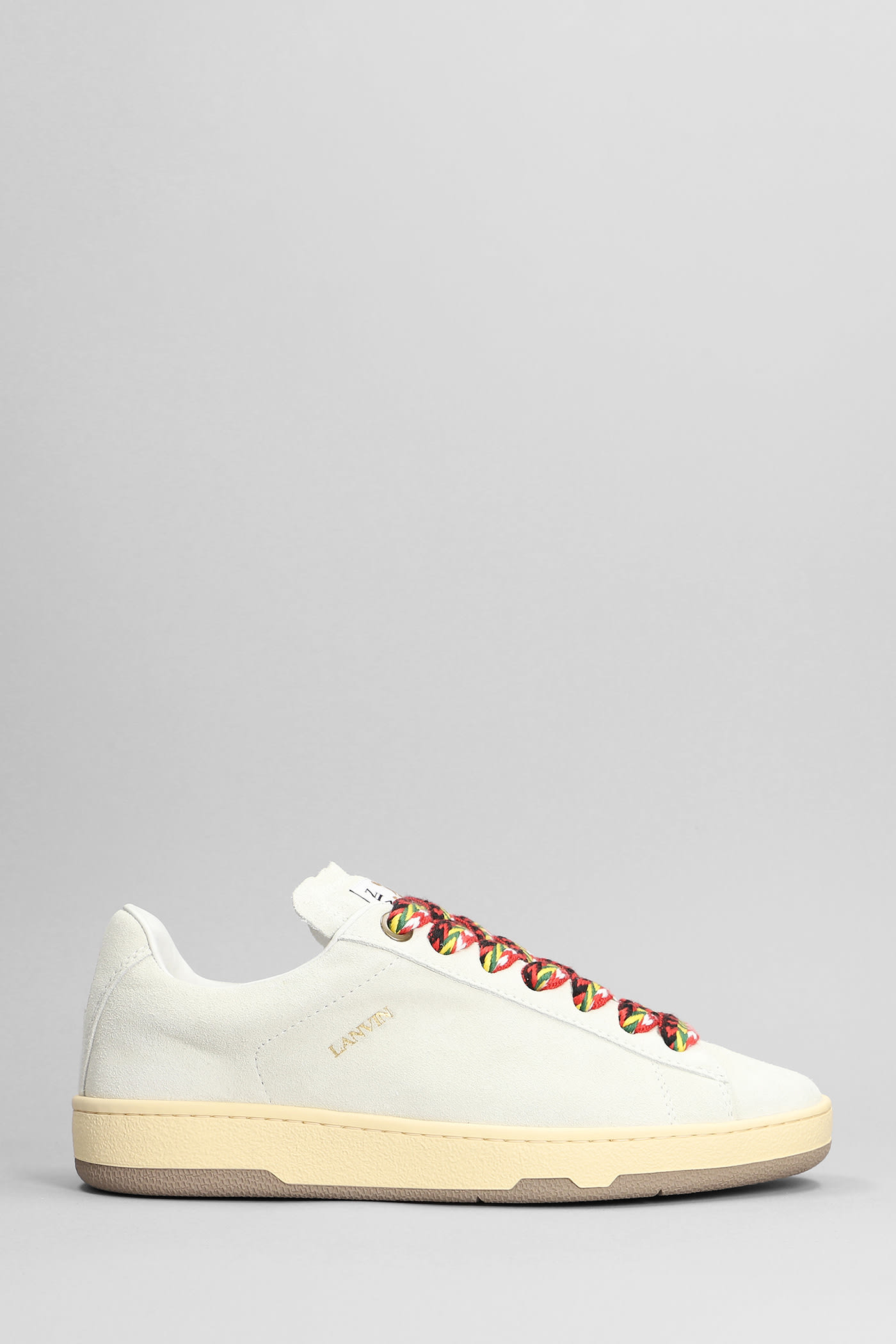 Shop Lanvin Lite Curb Low Sneakers In White Leather