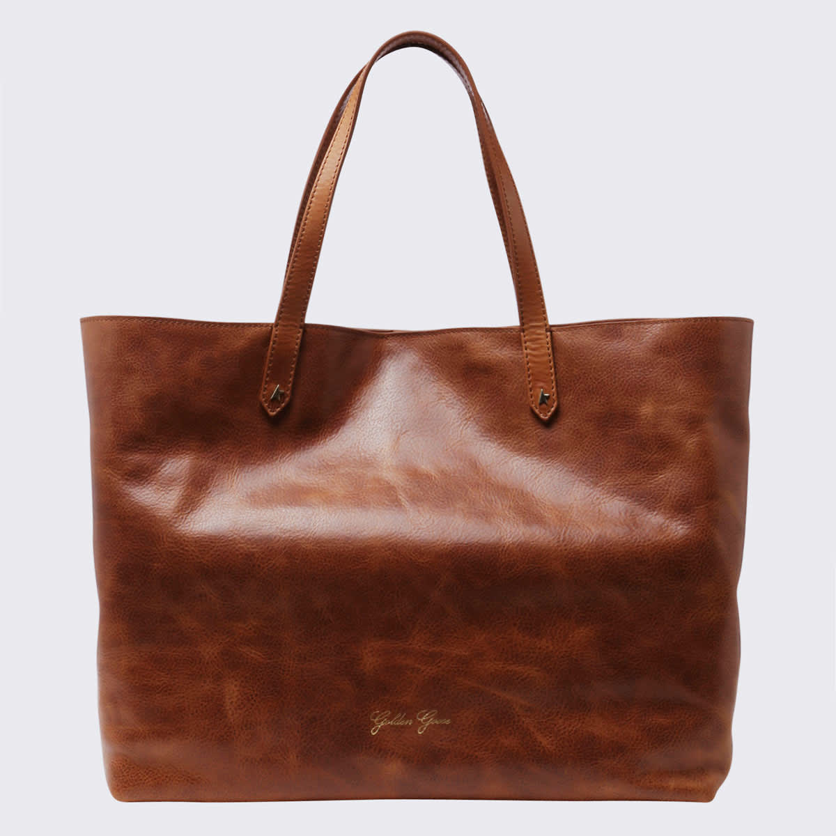 Shop Golden Goose Brown Leather Pasadena Tote Bag