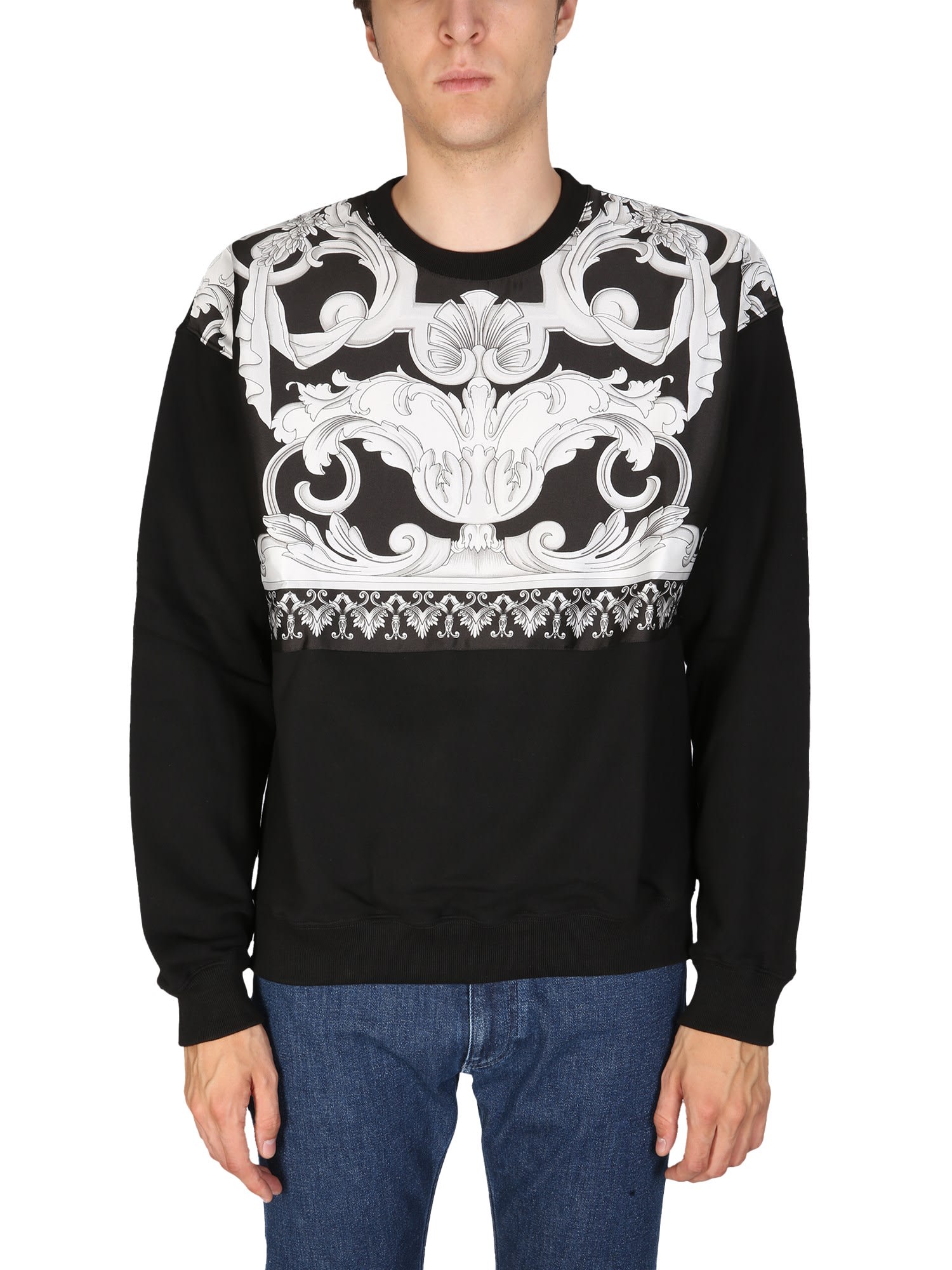 Versace Sweatshirt With Baroque Print
