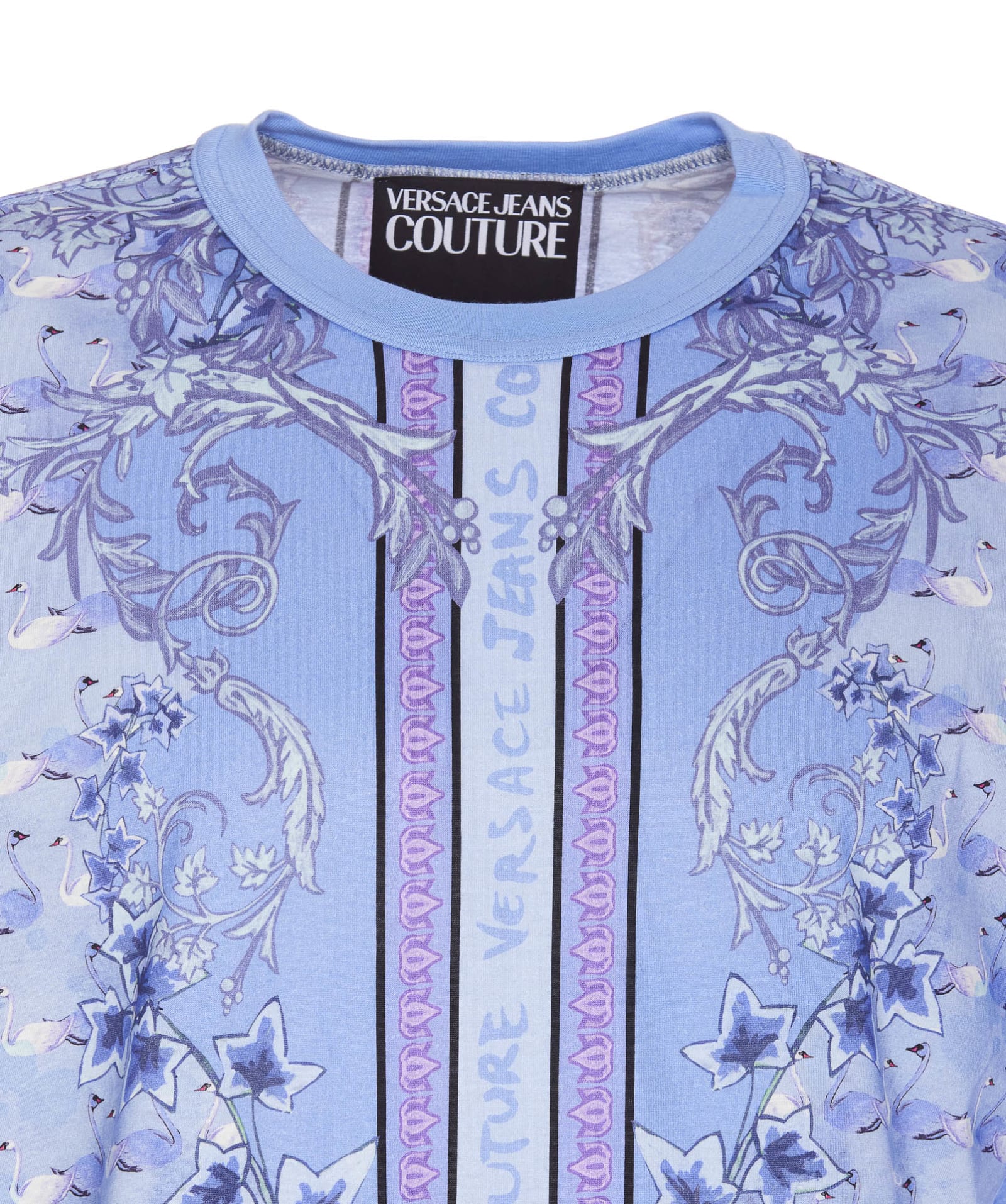 VERSACE JEANS COUTURE FLORAL PRINT T-SHIRT 