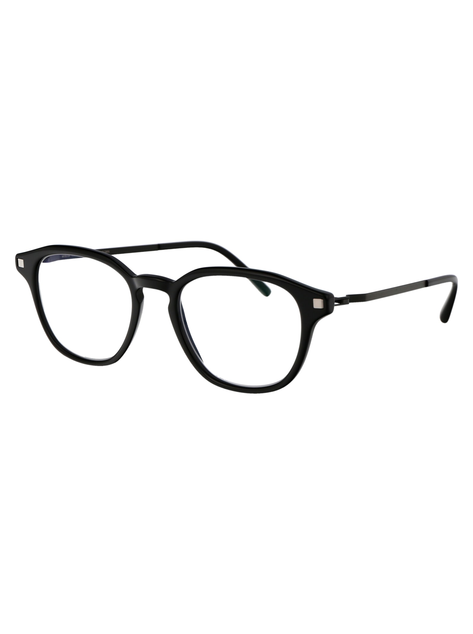 Shop Mykita Pana Glasses In 877 C95 Black/silver/black