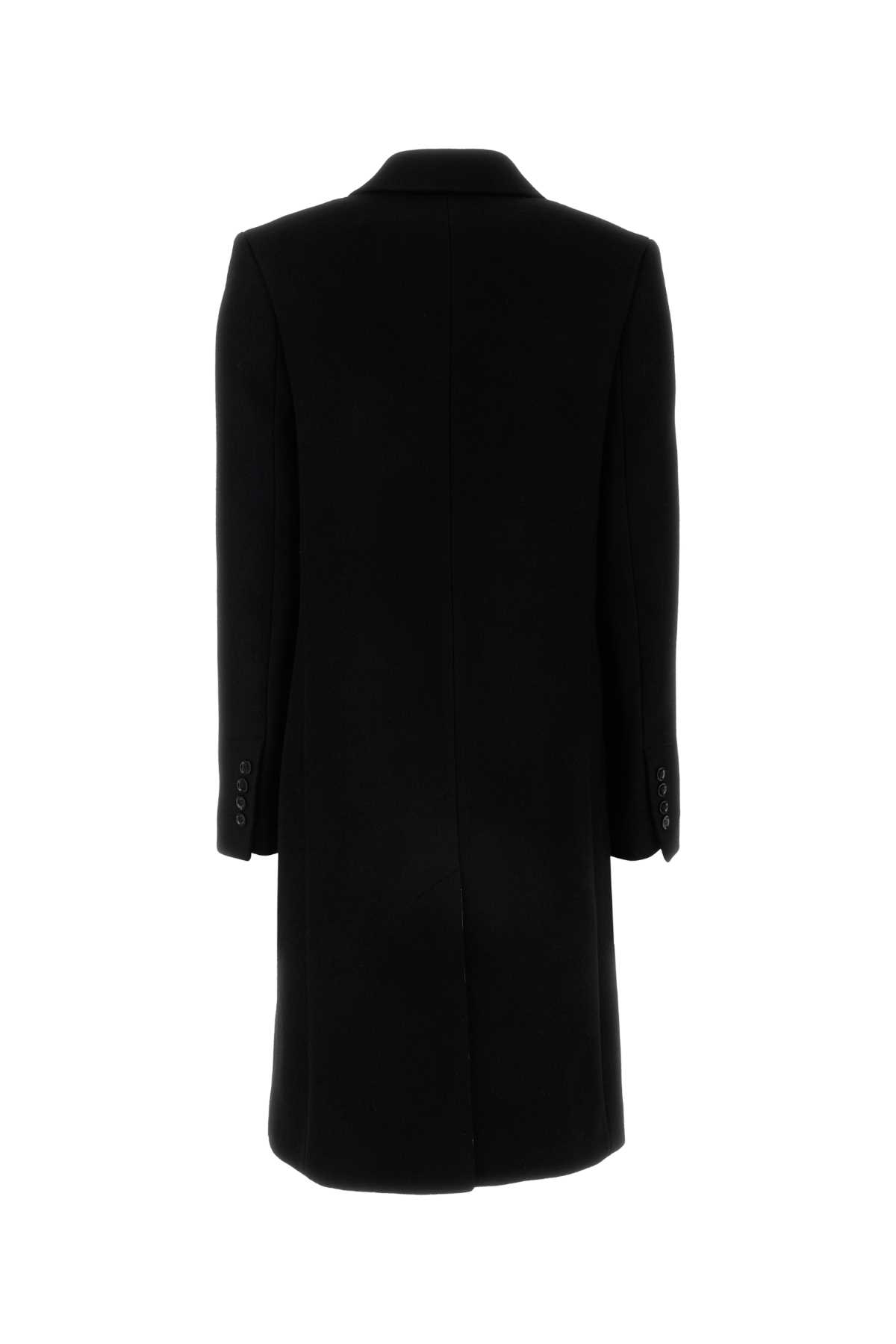 Shop Ami Alexandre Mattiussi Black Wool Coat