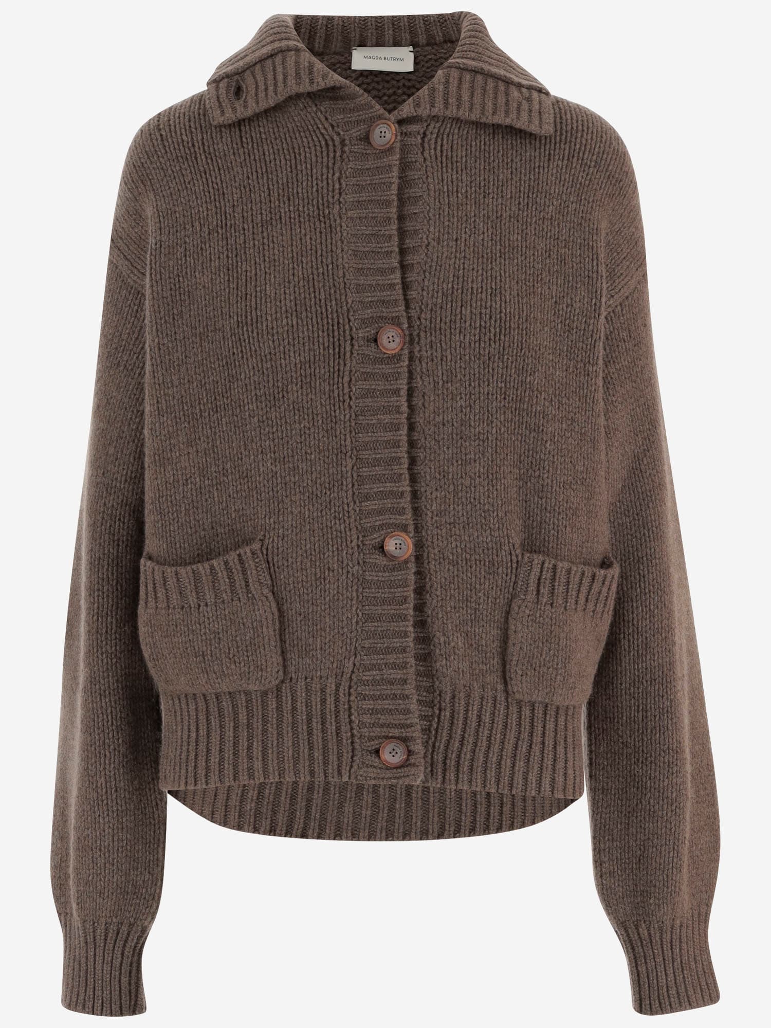 Magda Butrym Cashmere Cardigan In Brown