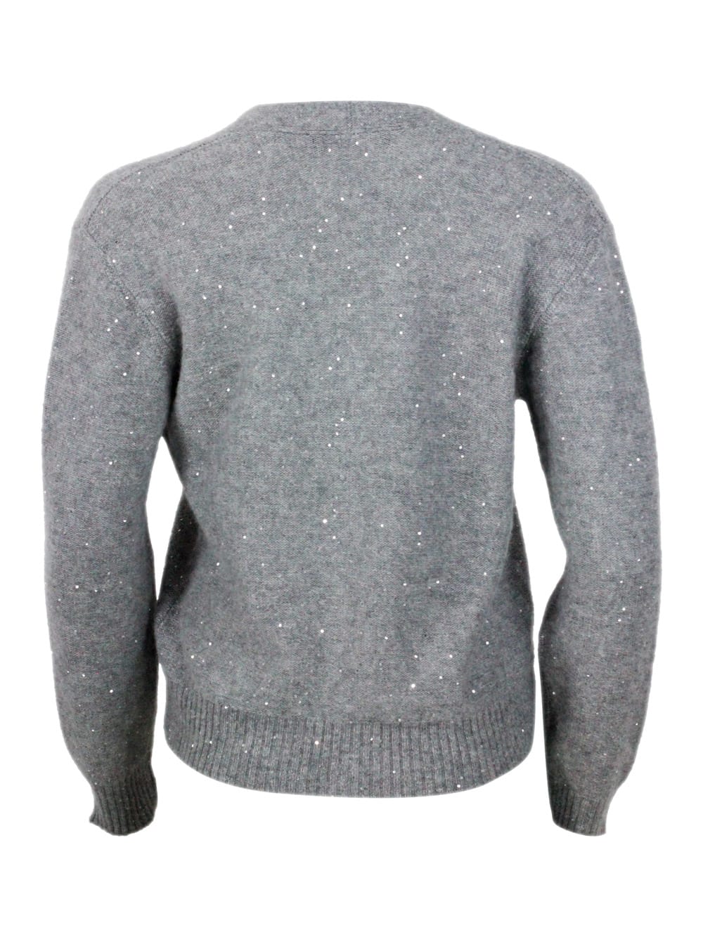 Fabiana Filippi Wool Blend Crewneck In Gray