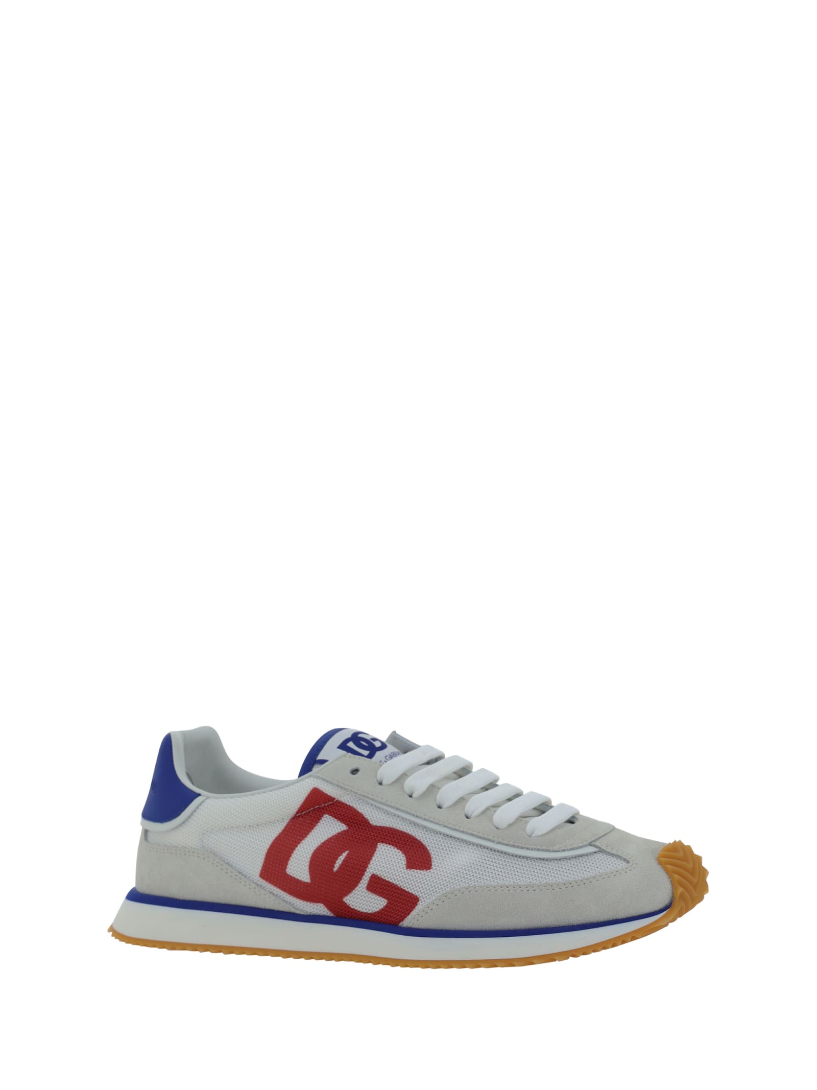 Dolce & Gabbana Sneakers In Bianco/rosso