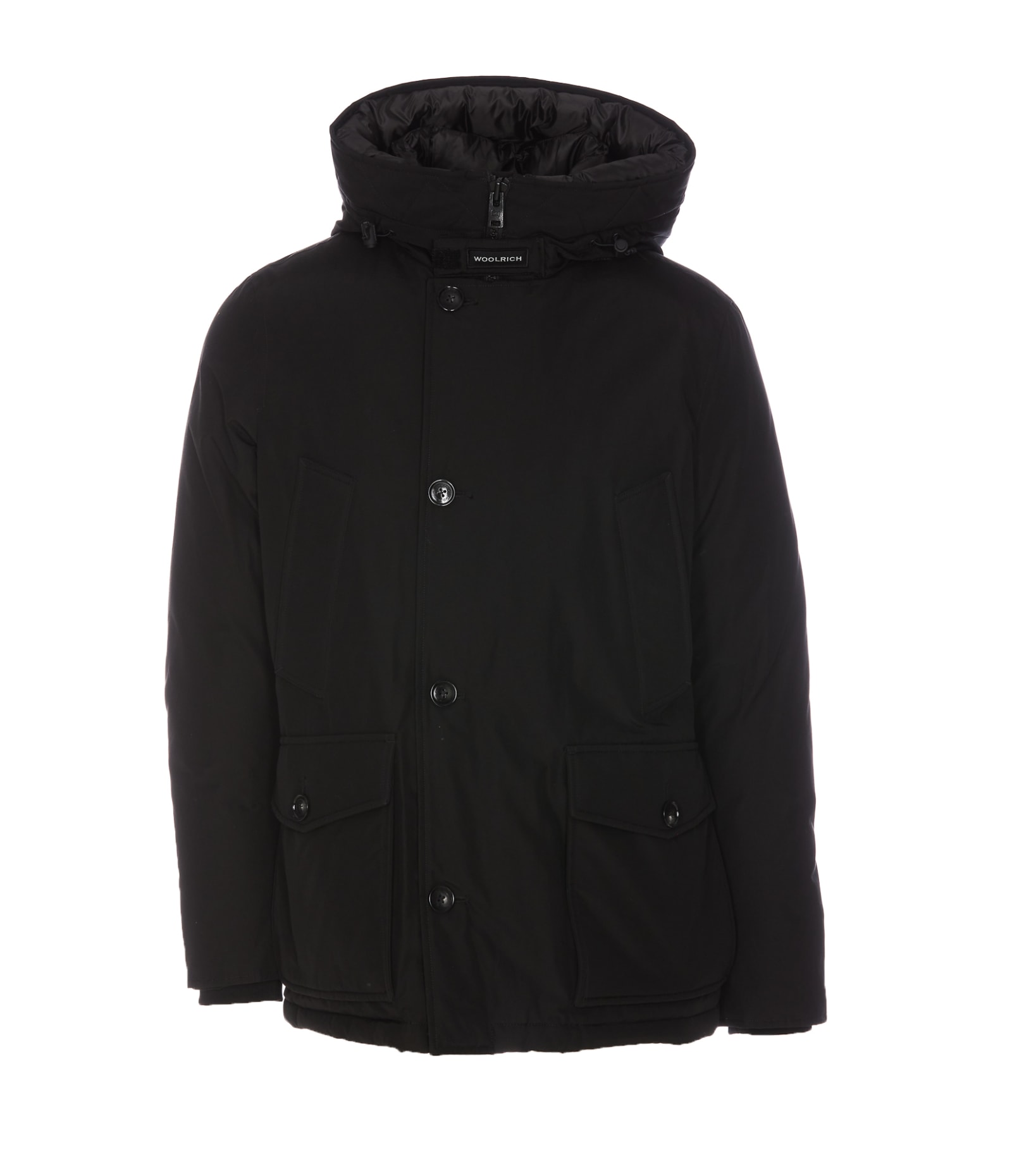 Shop Woolrich Anorak Parka In Nero