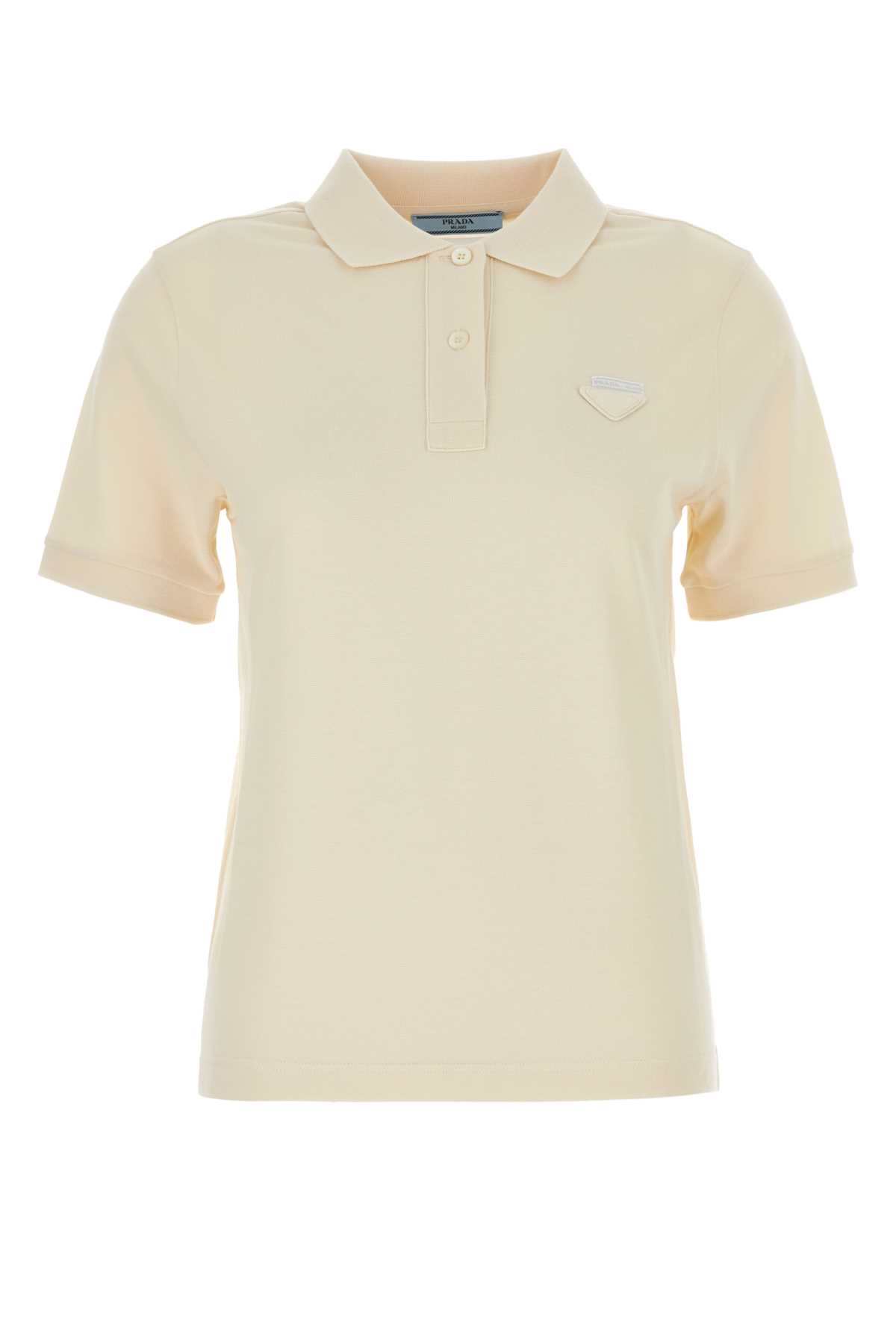 Cream Piquet Polo Shirt