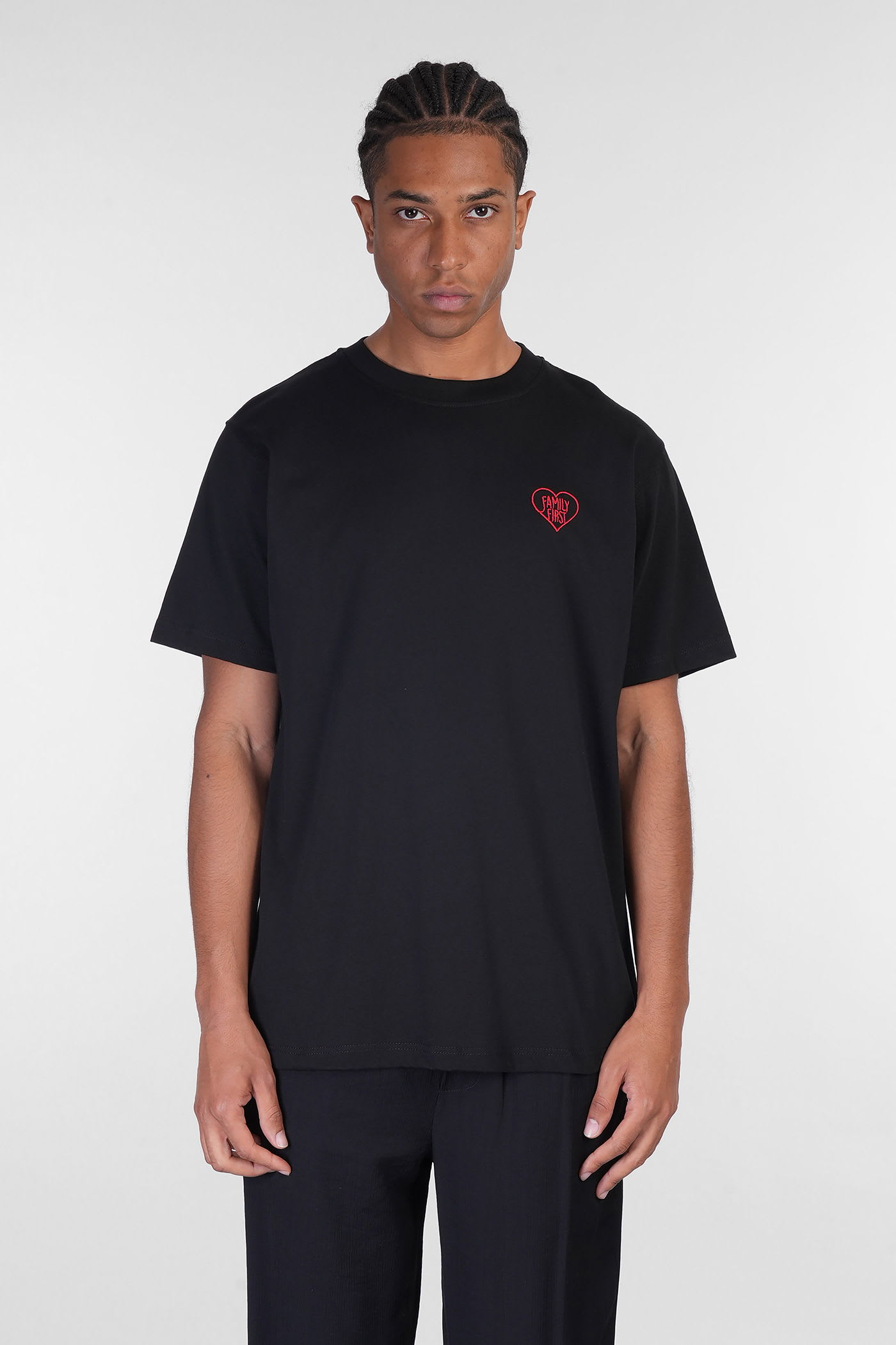 T-shirt In Black Cotton