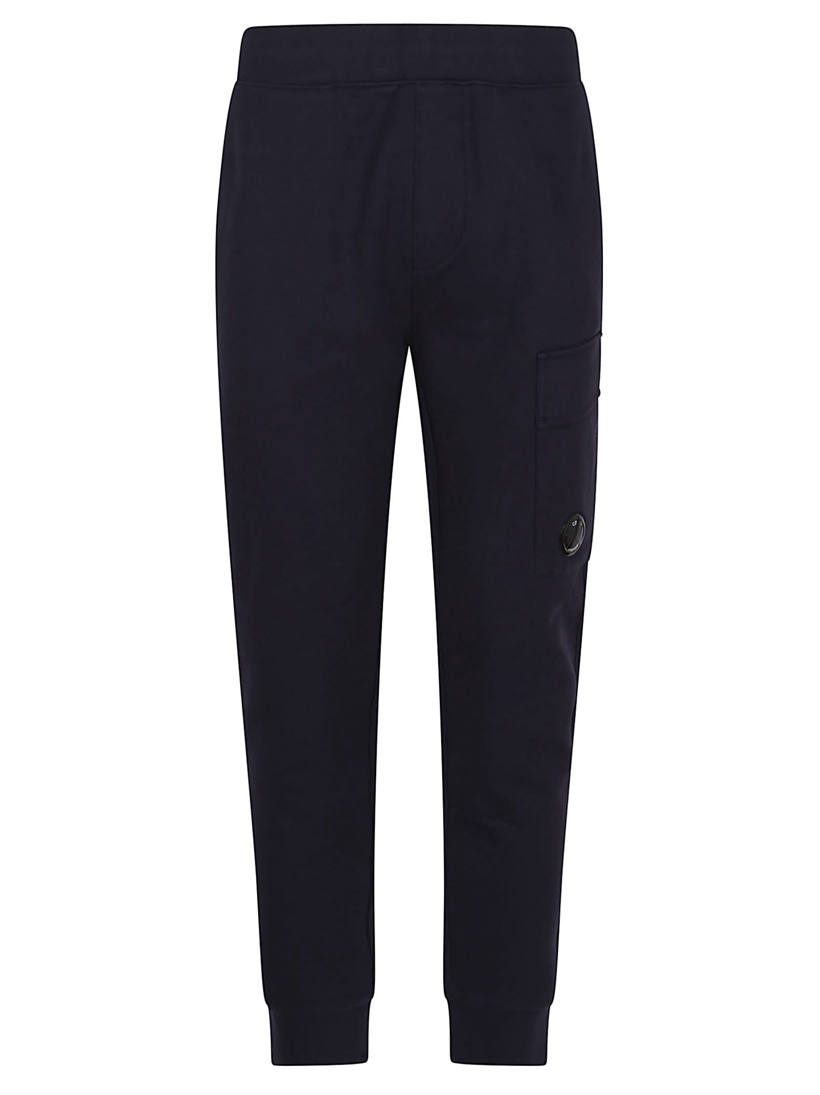C.p. Company Sweatpants Cargo Pant In Diagonal Raised Fleece In Black
