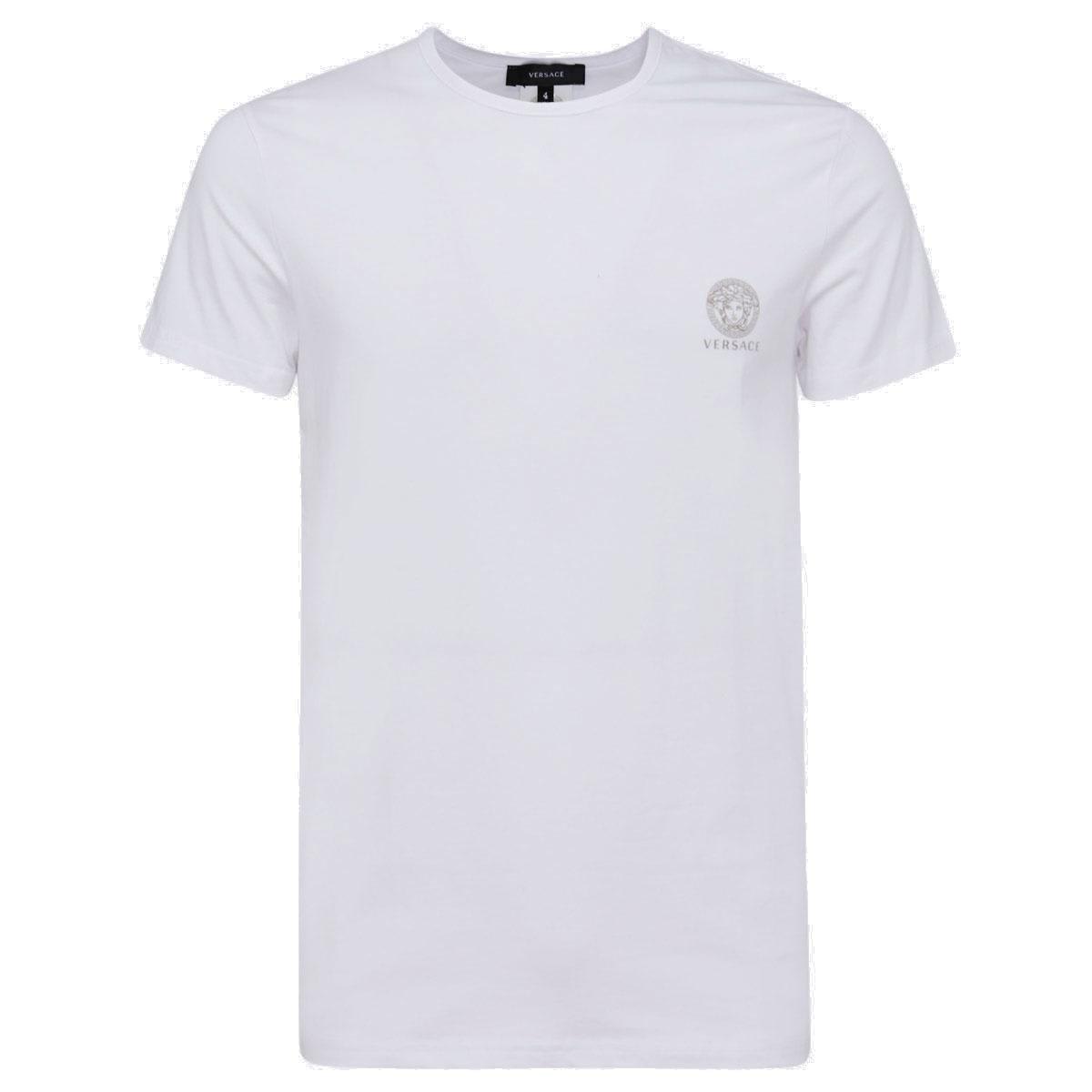 Versace Short-sleeved Crewneck T-shirt In White