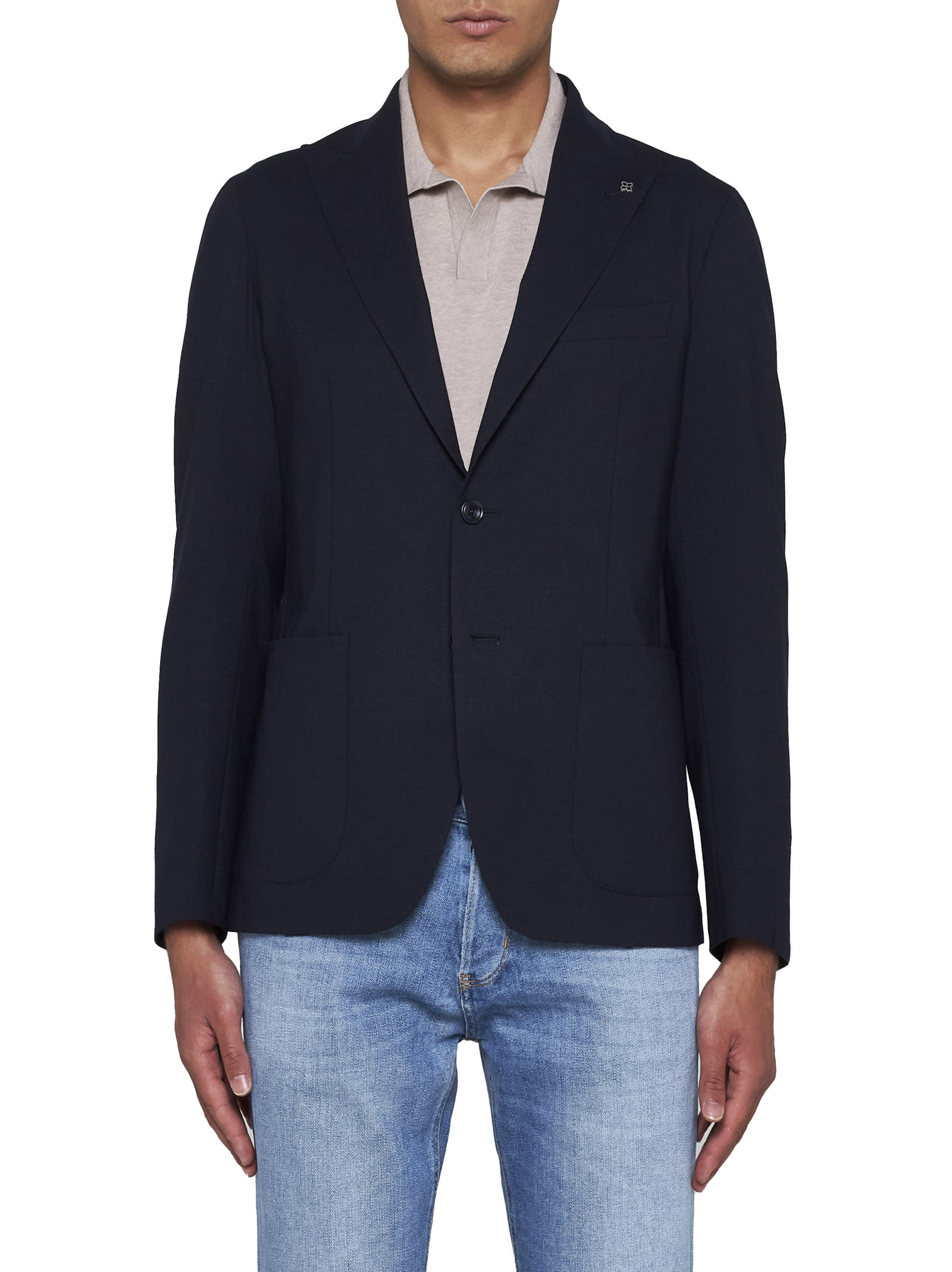 Shop Tagliatore Blazer In Blue