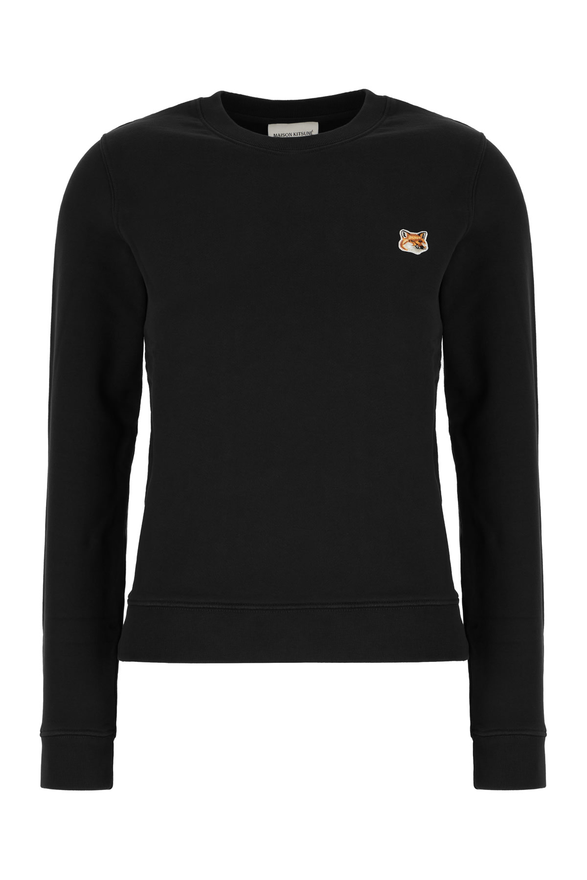 MAISON KITSUNÉ BLACK COTTON SWEATSHIRT