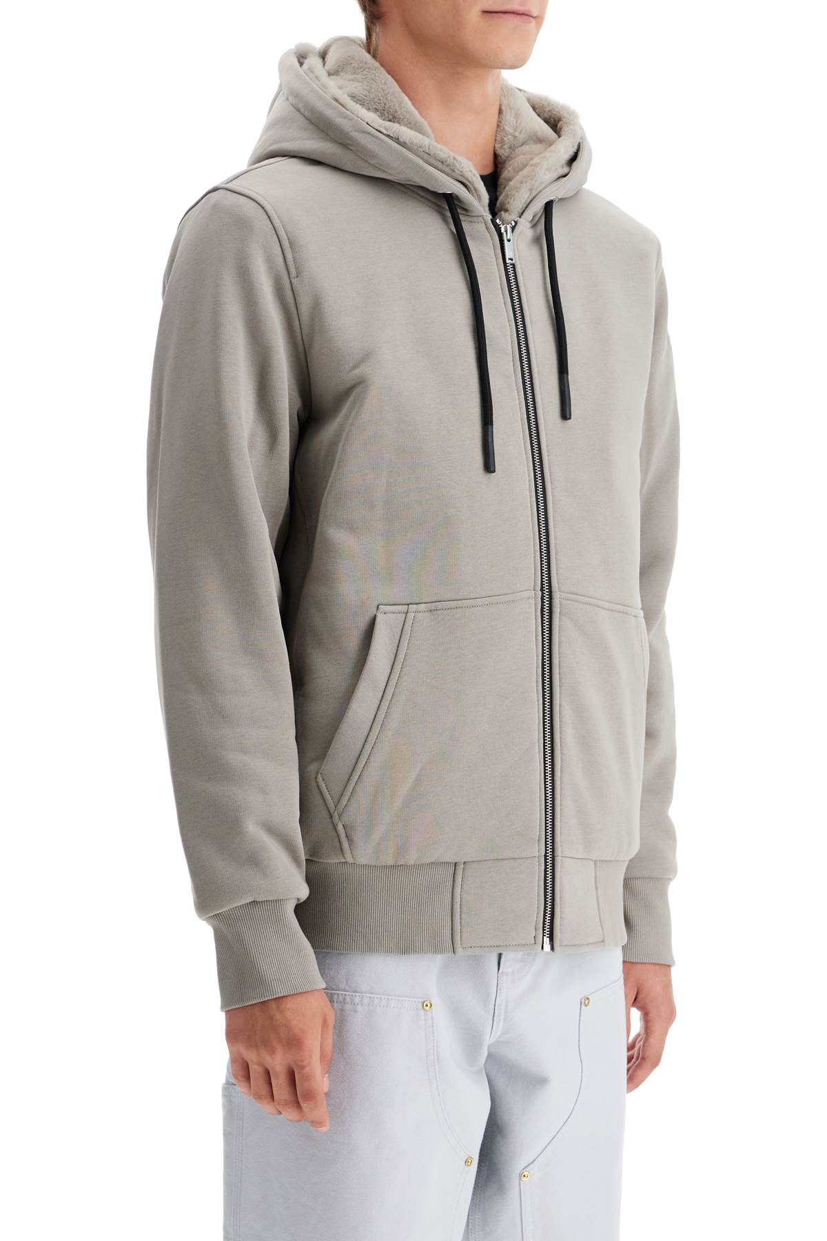 Moose Knuckles Bunny Jacket With Eco-fur Insert In Beige