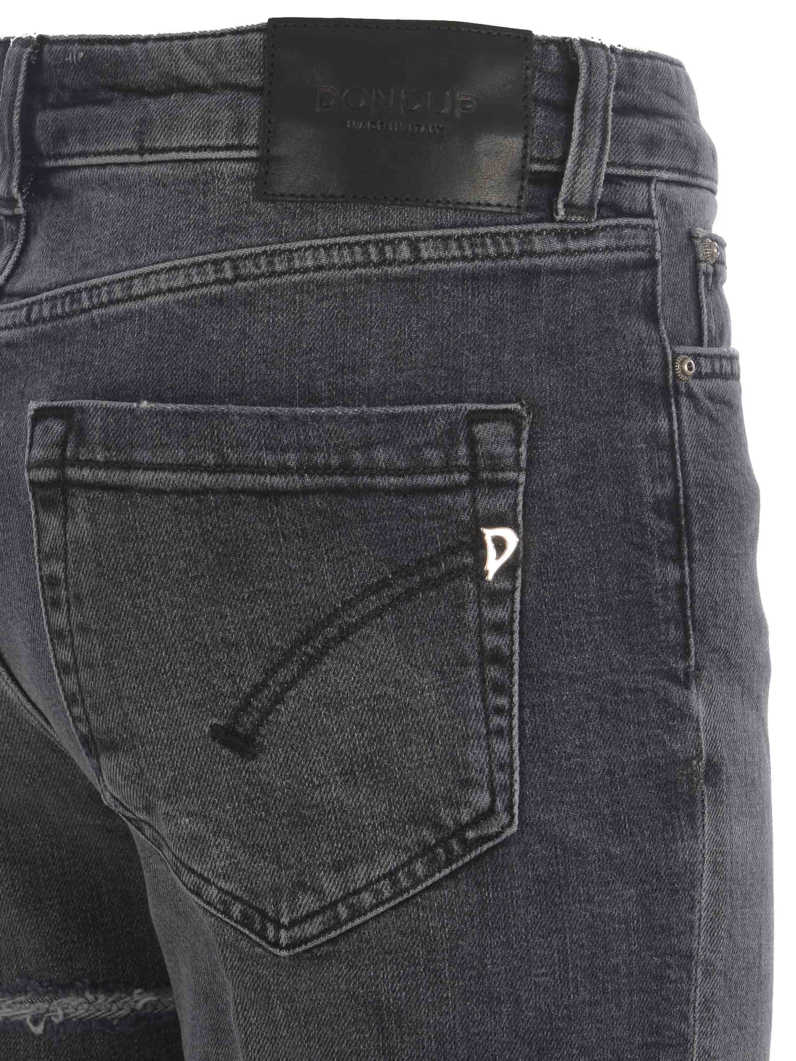Shop Dondup Jeans  Koons In Stretch Denim In Denim Grigio