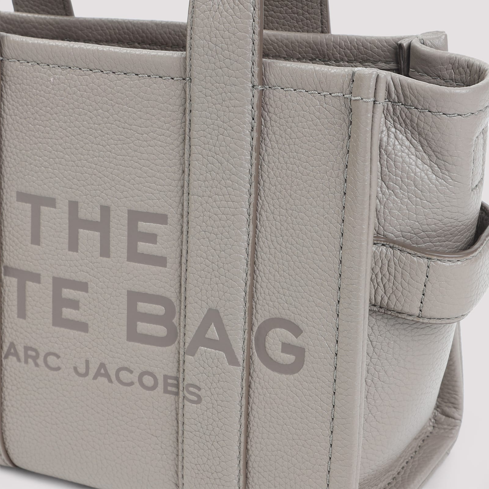 Marc Jacobs The Leather Small Tote Bag In Gray