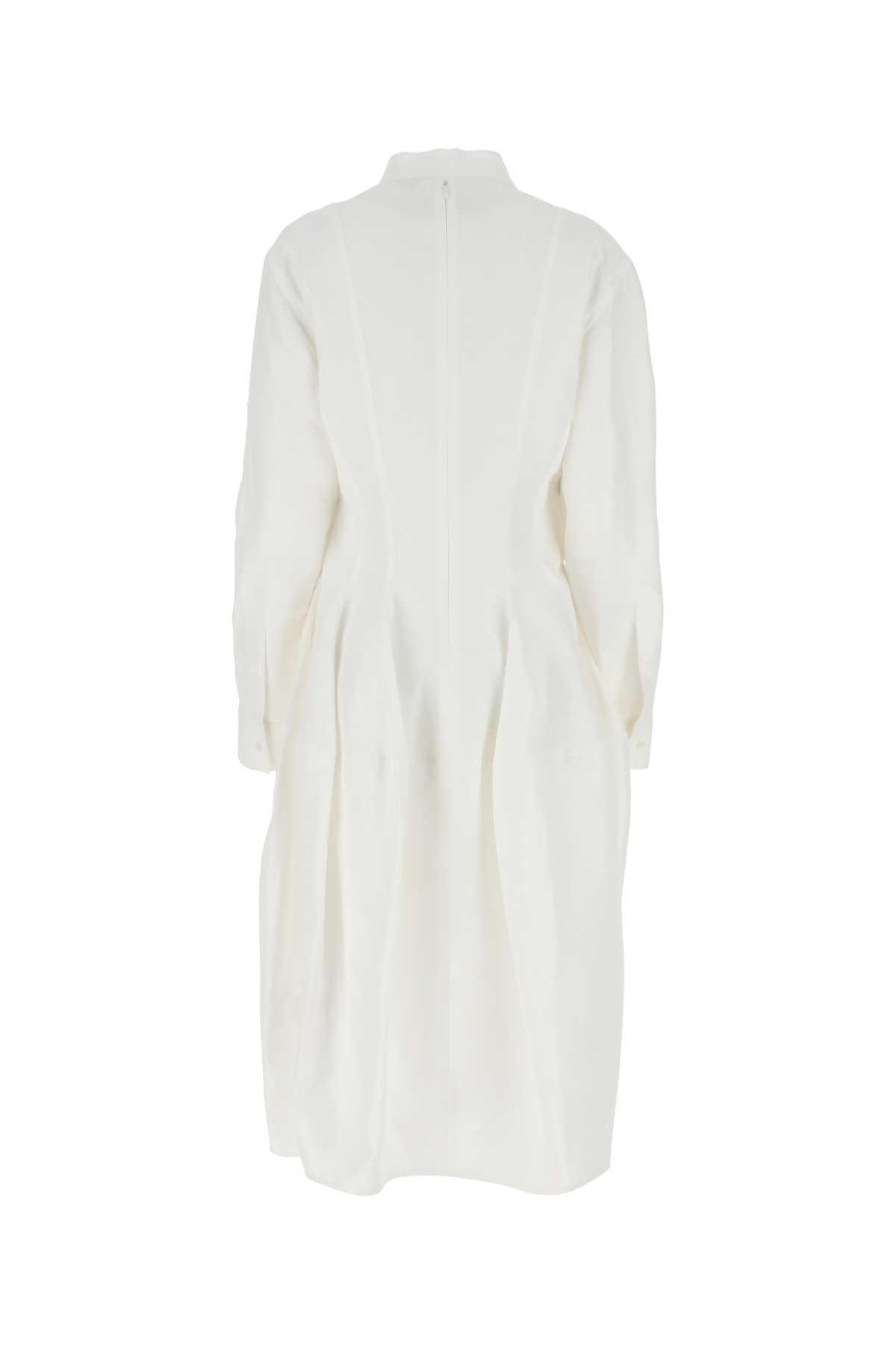 Bottega Veneta Linen And Viscose Blend Dress In 9071