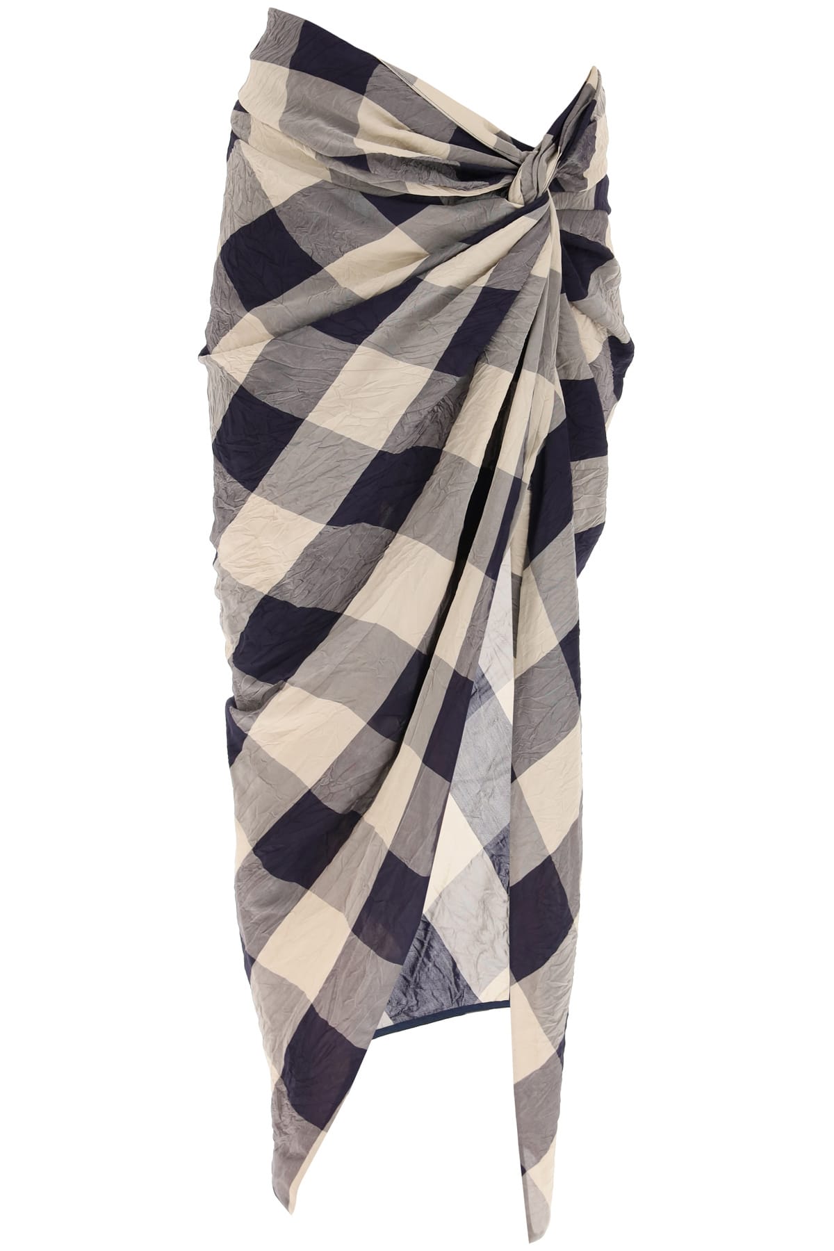 KHAITE LOUIE CHECK SKIRT,11890558