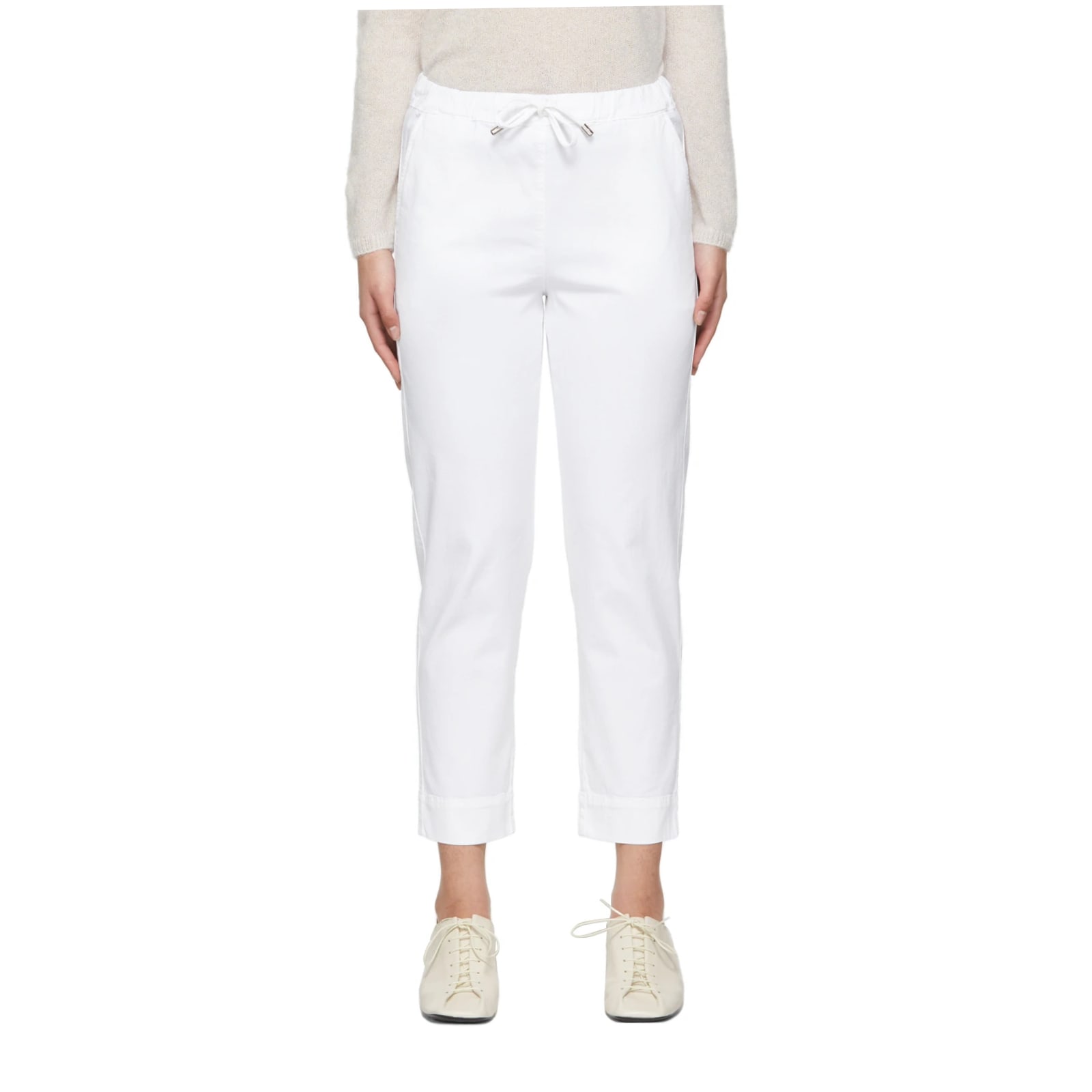 Max Mara Pantaloni Calotta In Cotone Bianco 31310426600002 In White