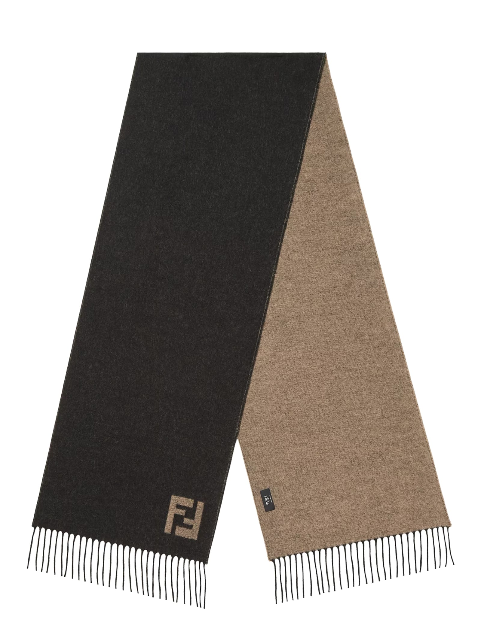 Fendi 30x180 Double Ff Scarf Accessories In Black