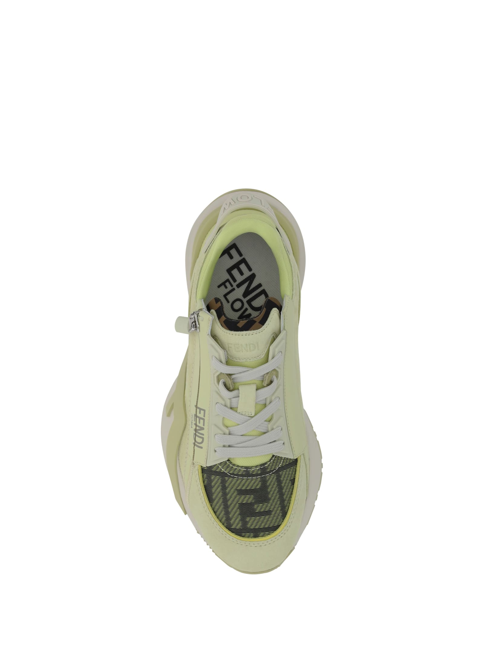 Shop Fendi Flow Runner Sneakers In Burr+nero Golden+lim