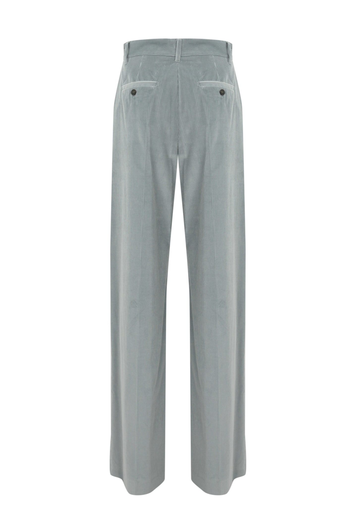 Shop Weekend Max Mara Tania Ribbed Velvet Trousers In Misty Mint