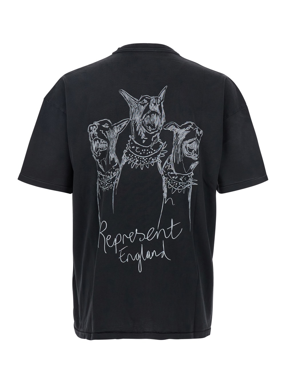 Represent Graphic Print Crewneck Short Sleeve T-shirt In Black