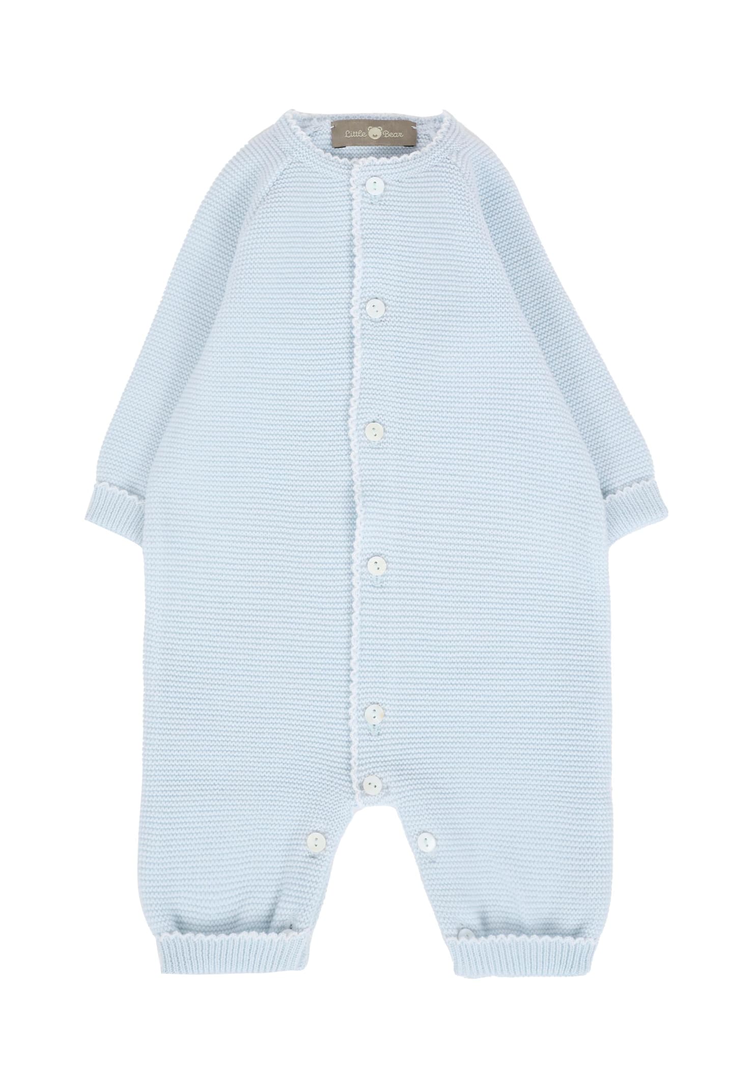 Little Bear Light Blue Babygrow For Baby Boy In Blue