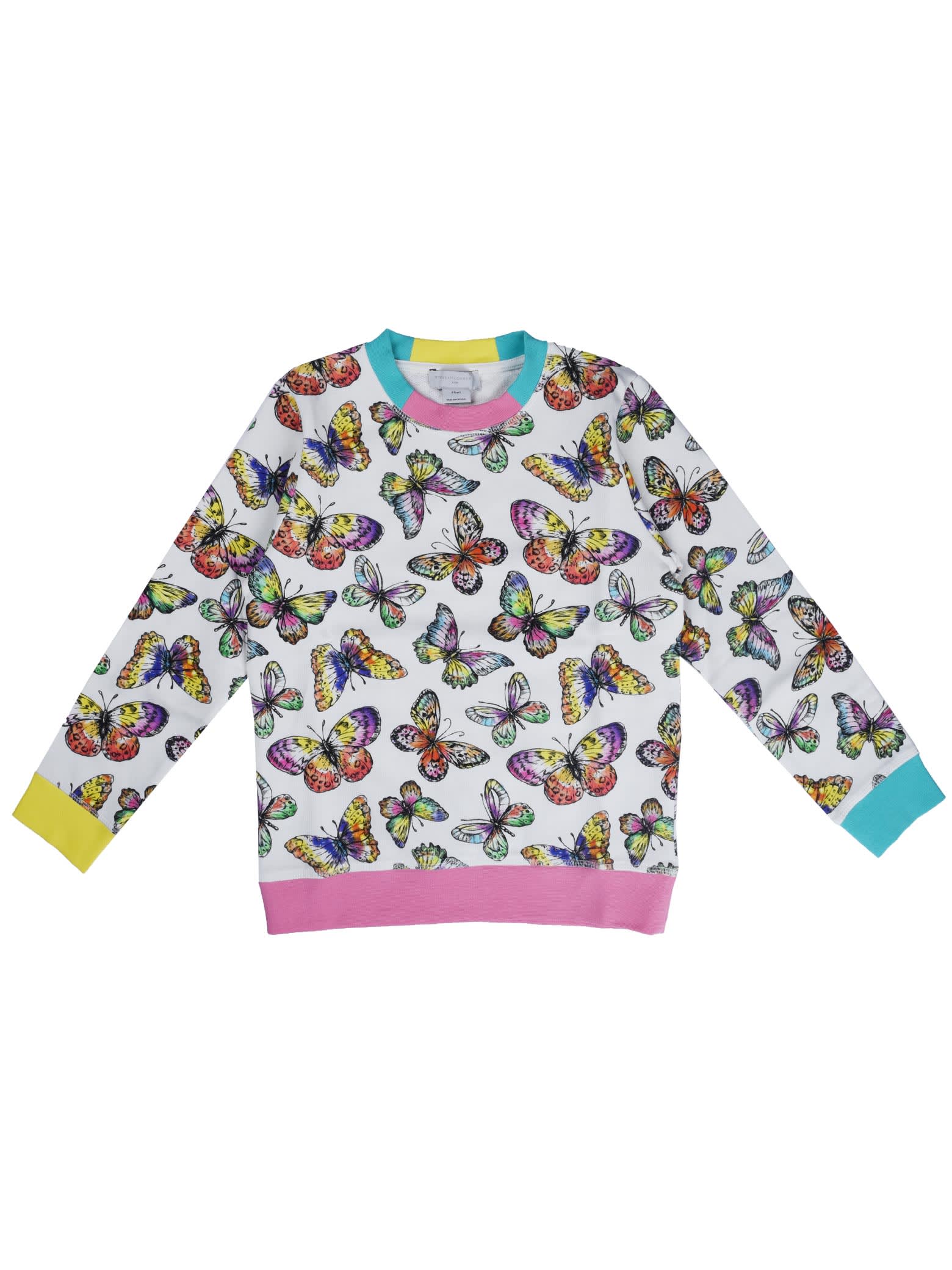 Stella McCartney Kids Butterfly Pattern Crew Neck Sweatshirt