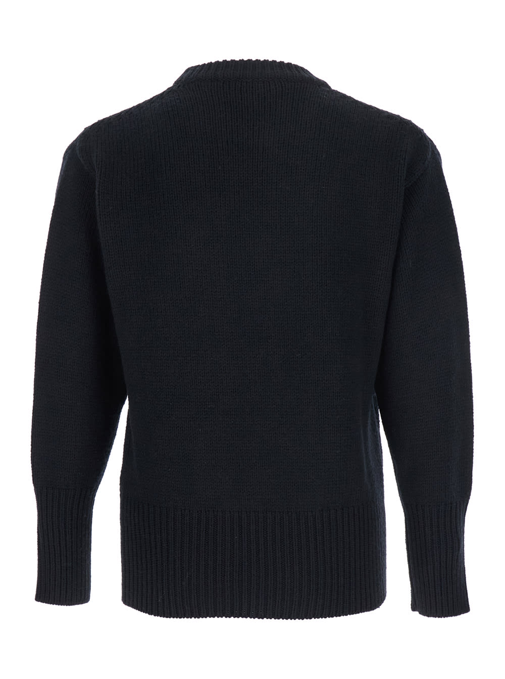 Kangra Cashmere Reverse Corncob Stitch Crewneck Sweater In Blue