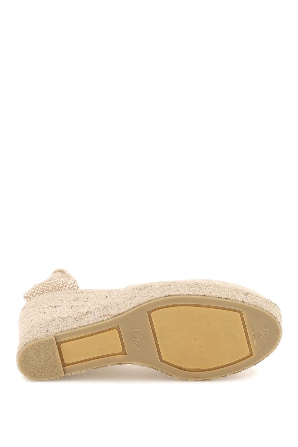 Shop Castaã±er Chiara Wedge Espadrilles In Ivory (beige)