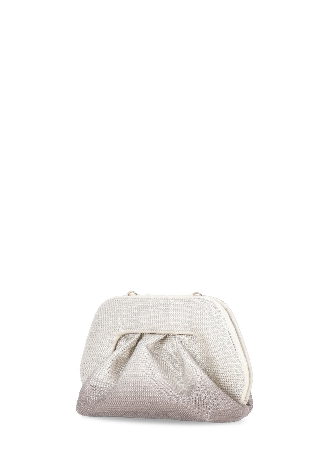 Themoirè Strass Degrade Pochette In Silver Rose