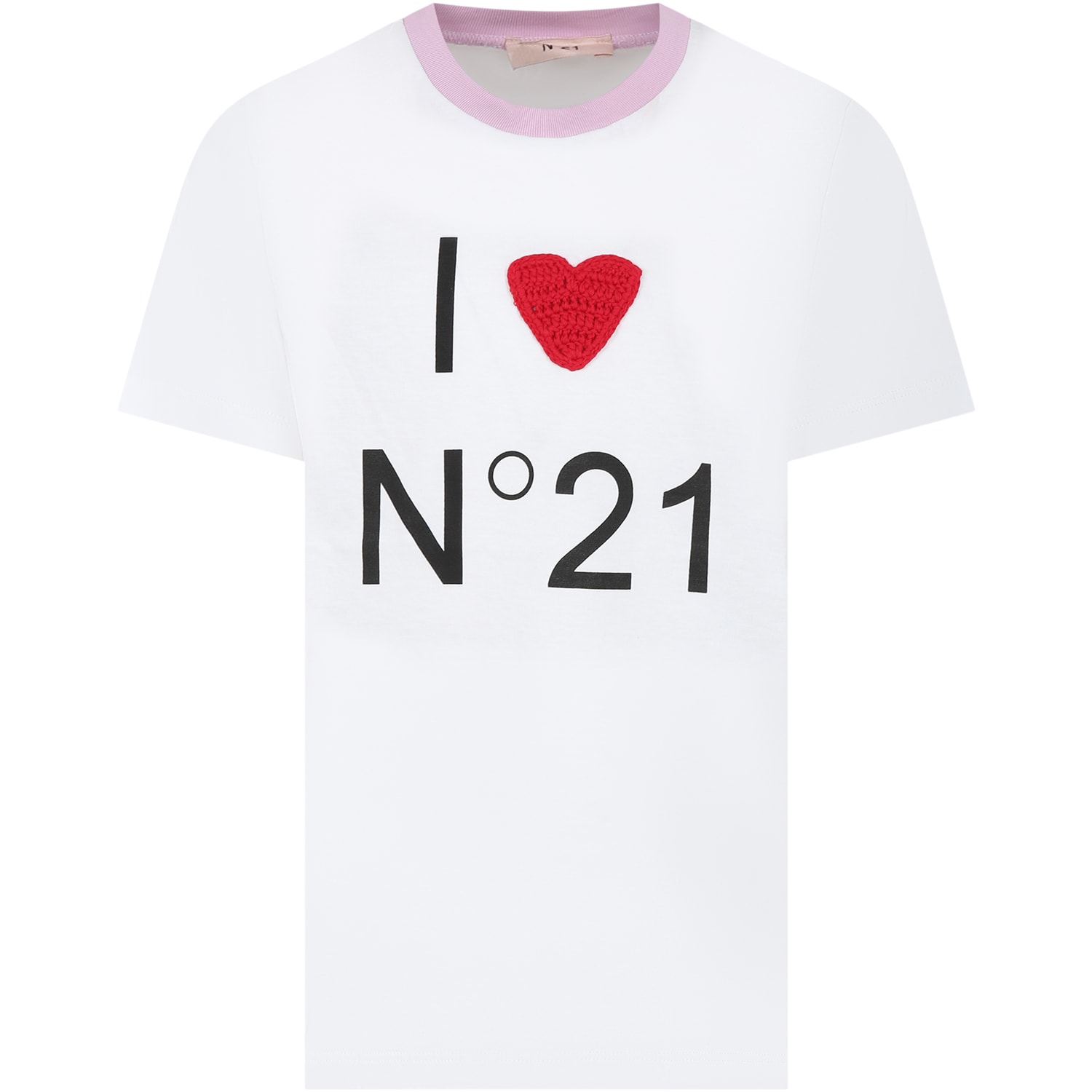 N°21 Kids' White T-shirt For Girl