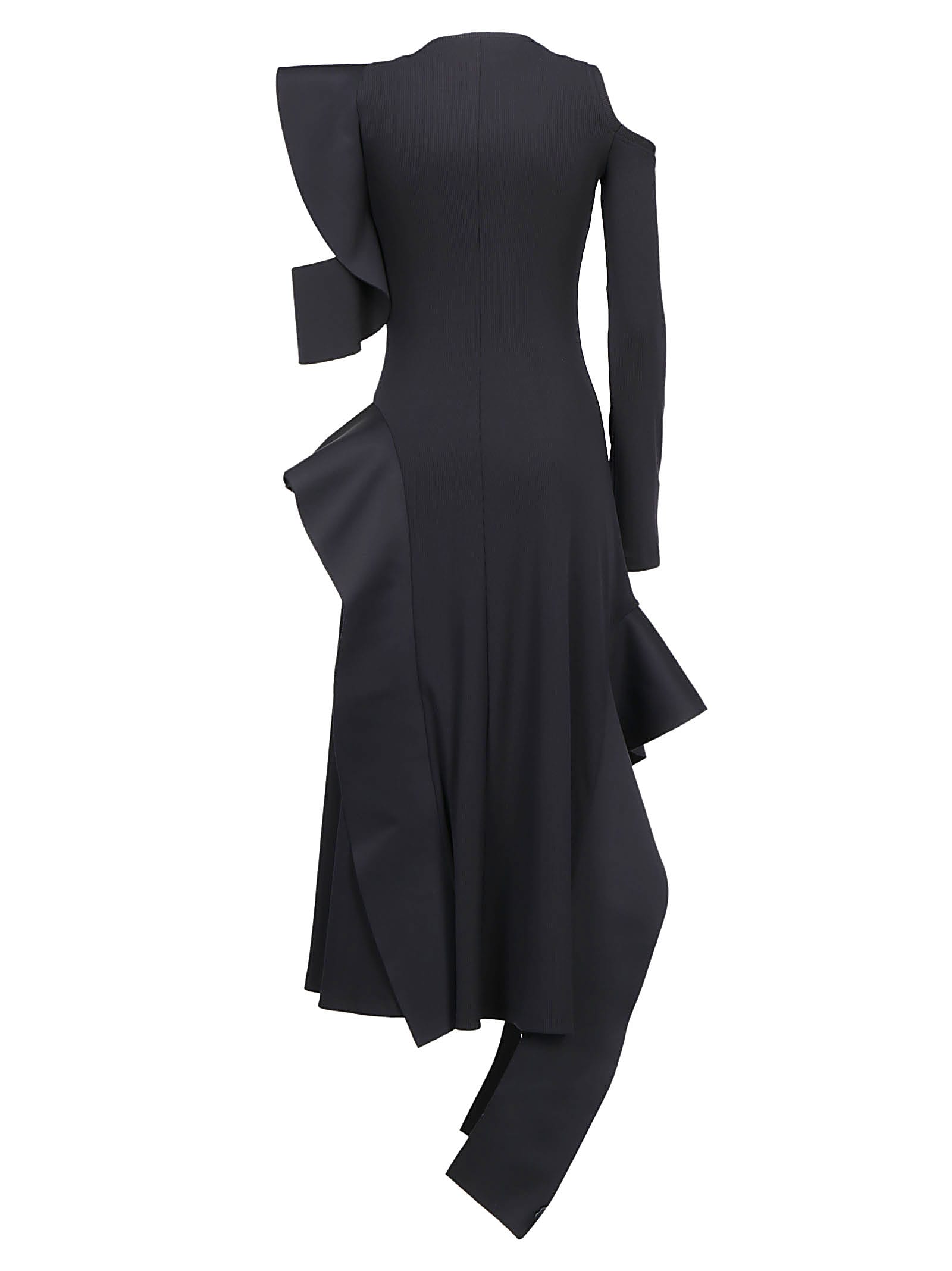 Off-White Off-white Asymmetrical Dress - Black/white - 11083450 | italist