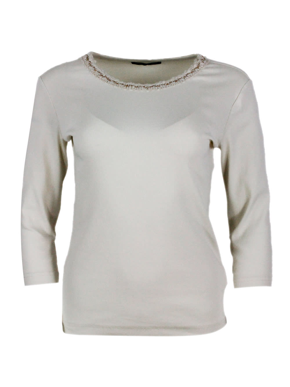 Fabiana Filippi Long-sleeved T-shirt In White