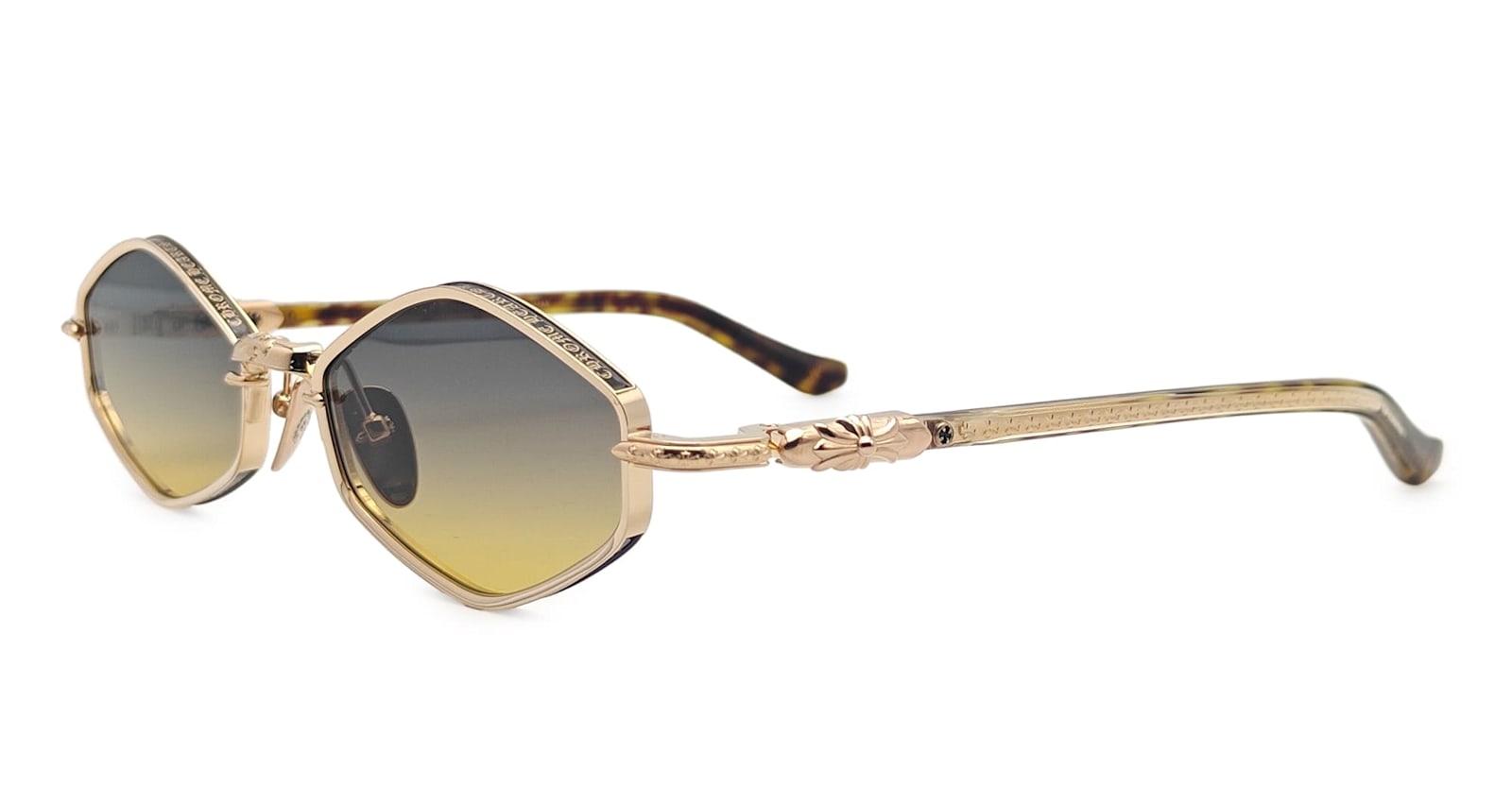 Chrome Hearts Nip Slip - Gold Plated / Dark Tortoise Sunglasses In Brown