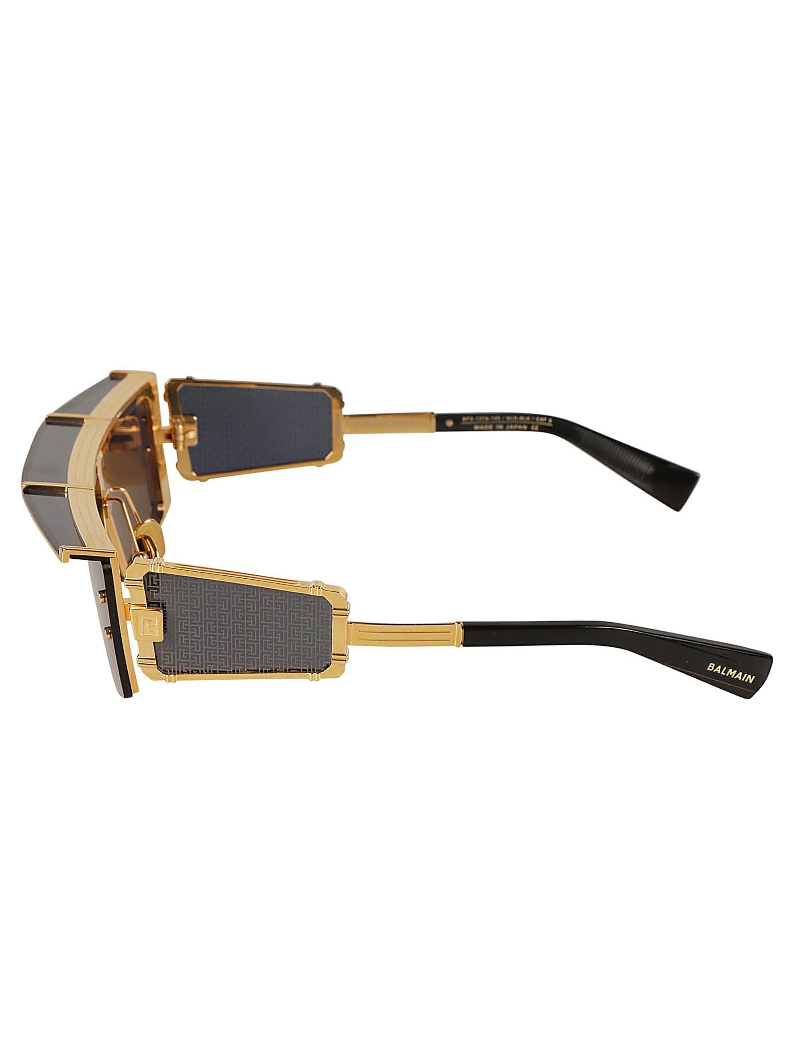 Shop Balmain Wonder Boy Iii Sunglasses Sunglasses In Gold/black